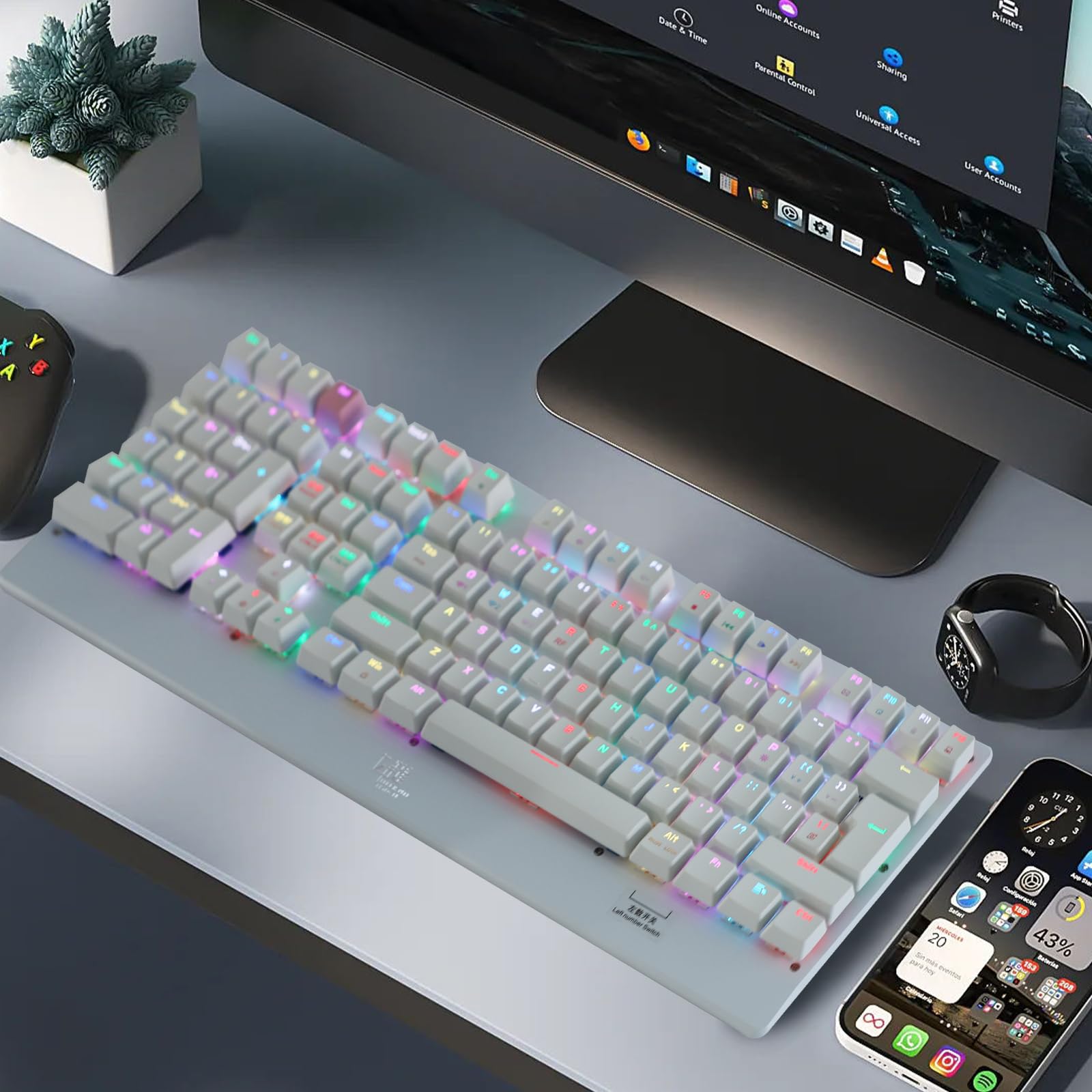 Amazon | Neepoolock ZY-2218 左利き用 RGB メカニカルキーボード