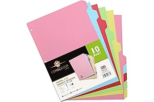 Pukka Pad Dividers Set 10 Tab Heavyweight Multicolored Dividers
