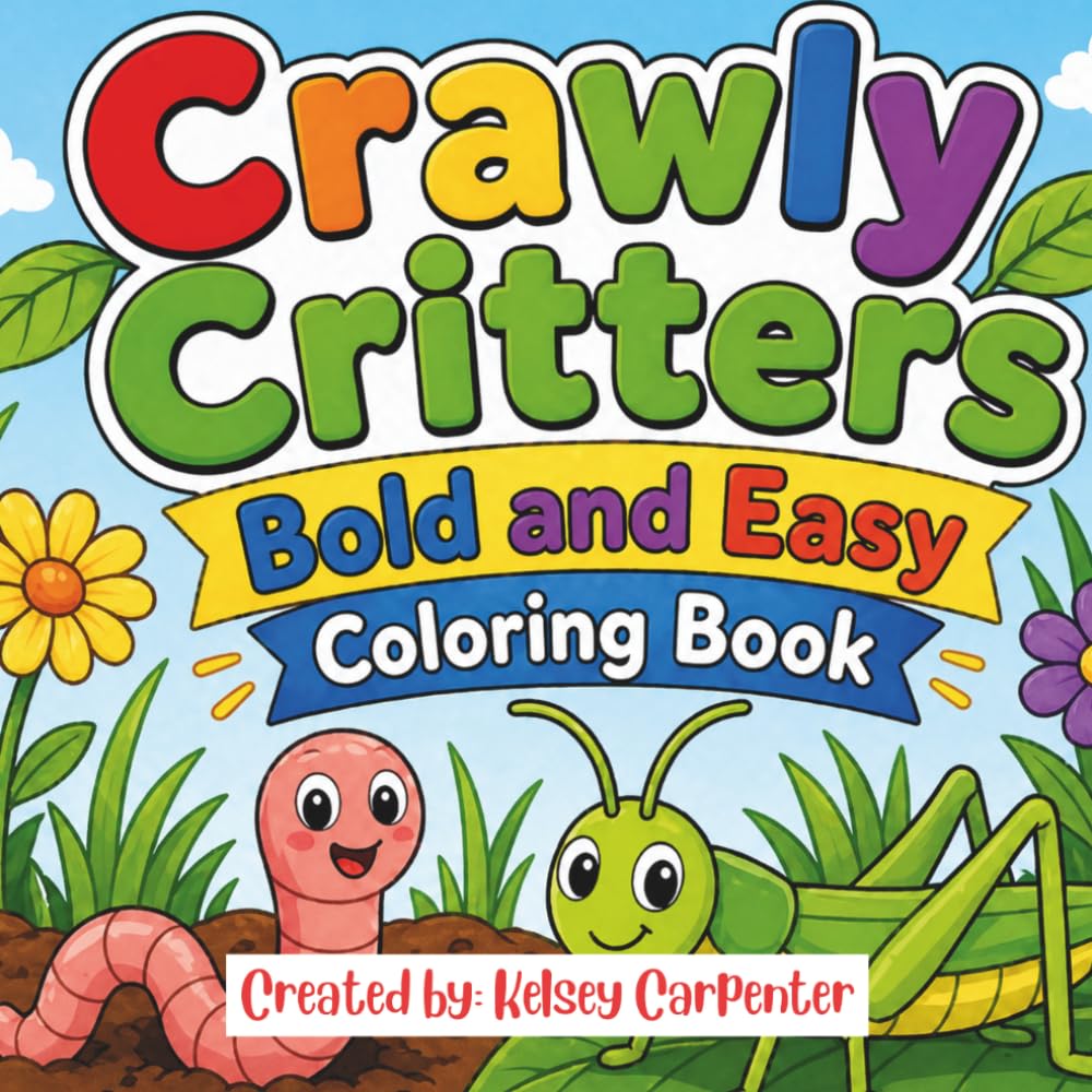 Crawly Critters Bold & Easy Coloring Book