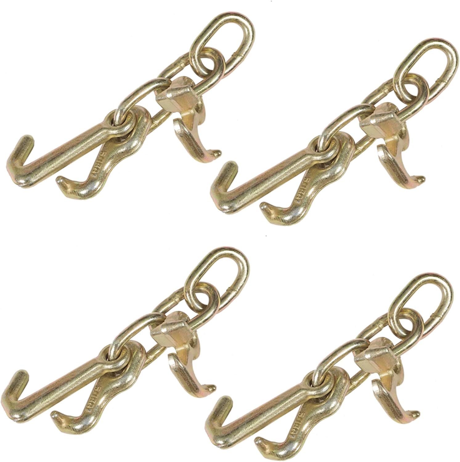 munirater 4-Pcs RTJ Cluster Hook Tow Truck Replacement for J Hook T Hook R Hook Heavy Duty Wrecker Towing Truck Hauler