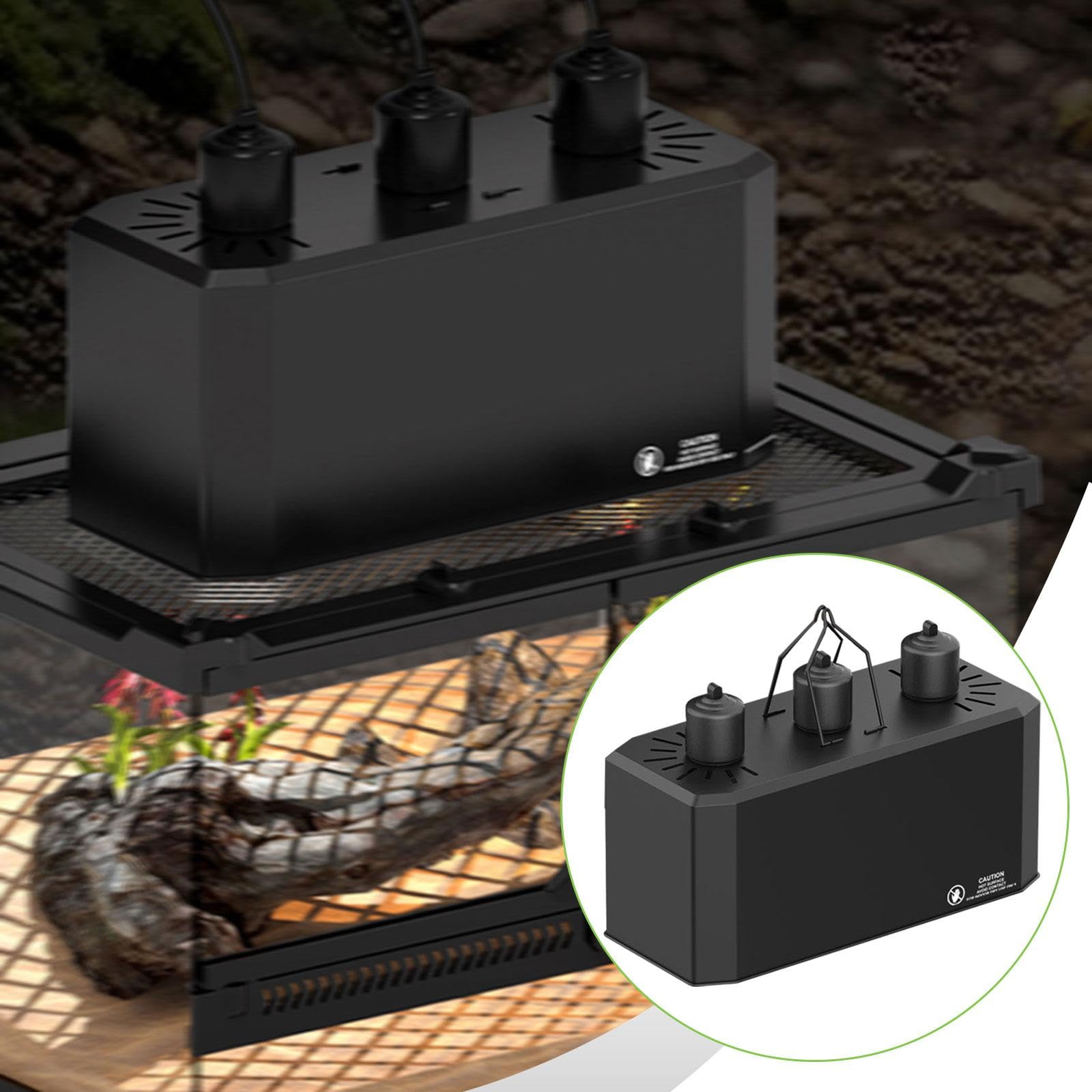 predolo Pantalla Triple para Reptiles con Orificios de Ventilación para Serpientes,