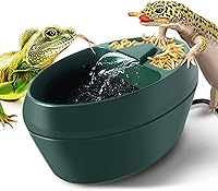 MYGIIKAKA Reptile Waterfall Fountain: Automatic Drinking System for Chameleons, Bearded Dragons, Lizards, Turtles - Quiet Circulation with Trough