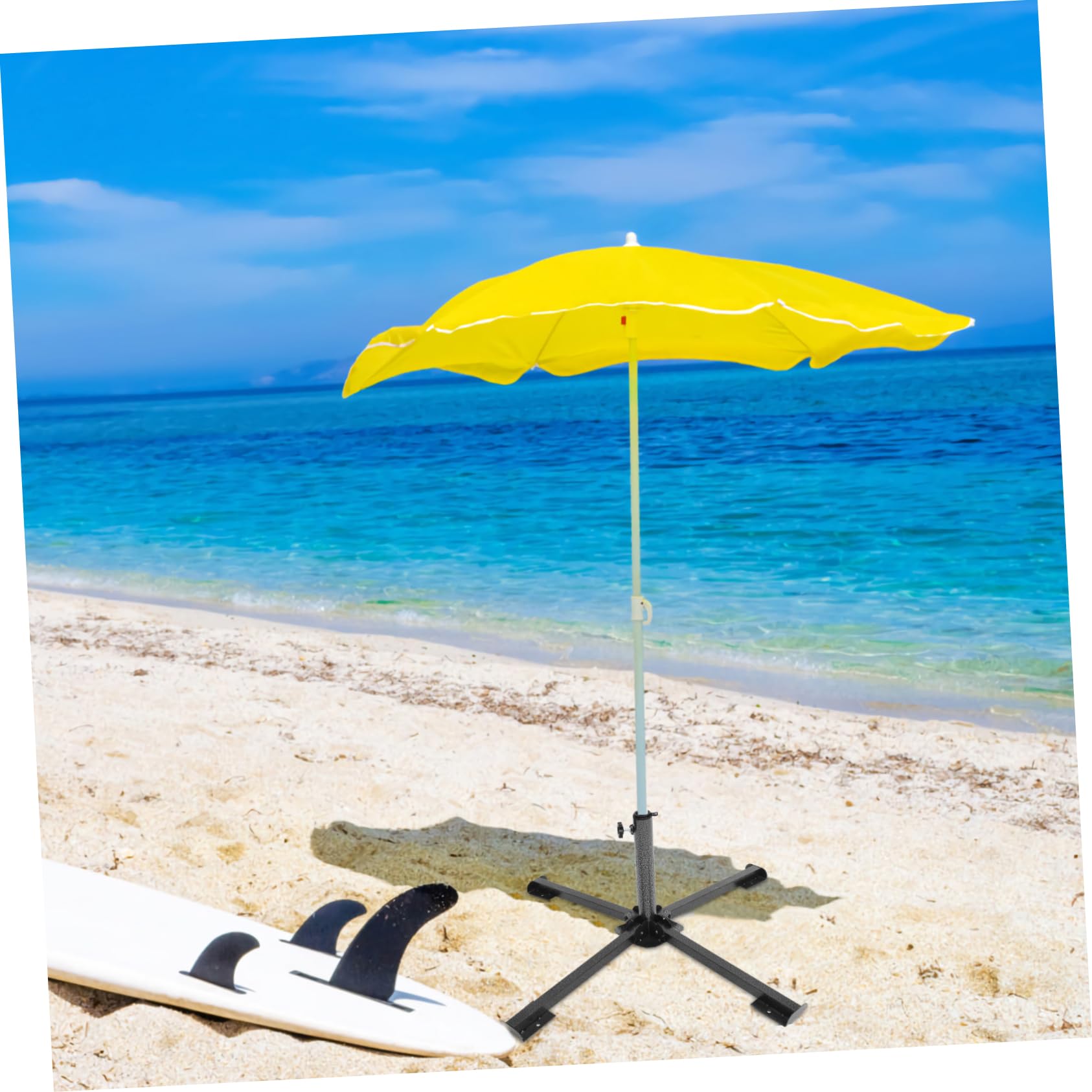BESPORTBLE 2 Szt Podstawa Parasola Plażowego Przenośny Stojak Na Parasole Uchwyt Na Parasol Przeciwsłoneczny Zaopatrzenie Plażowe Stojak Na Parasole Żelazny Stojak Na Parasole Stojak Na