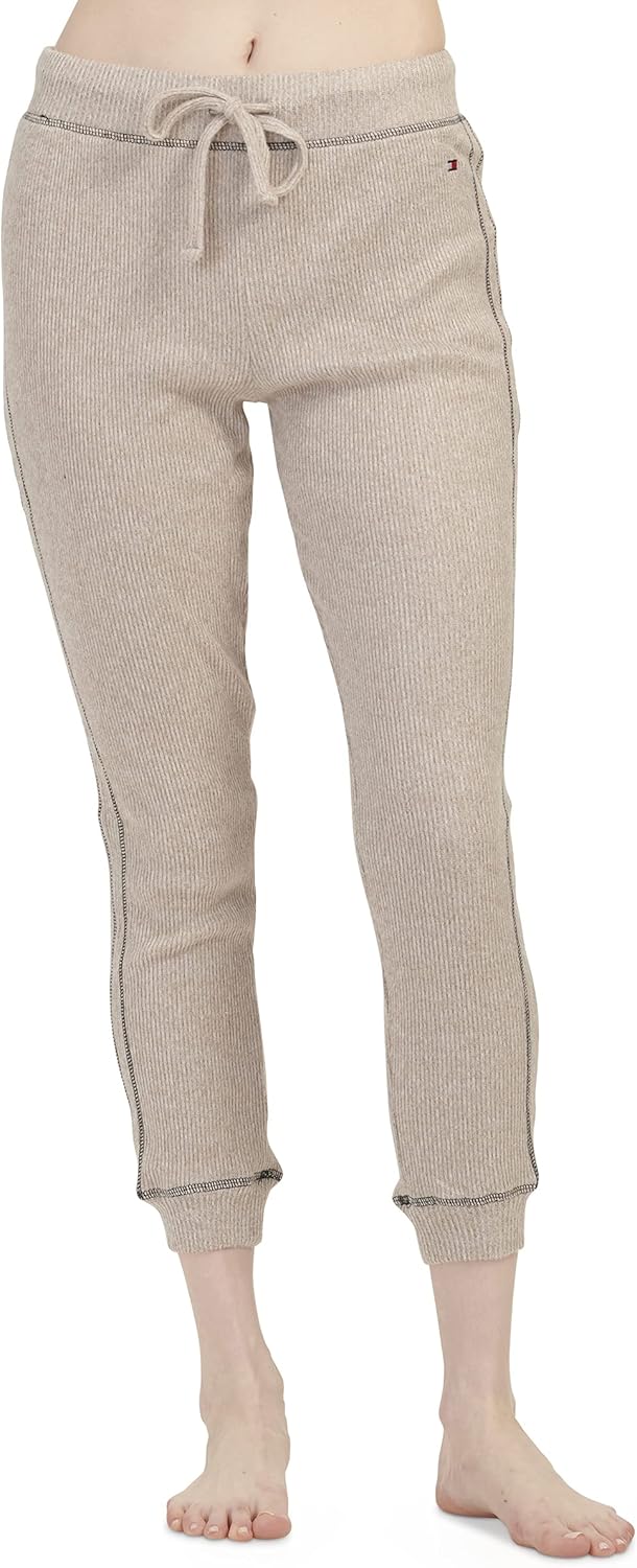 Tommy Hilfiger womens Waffle-knit Long Sleeve Jogger Pajama Set - Image 4