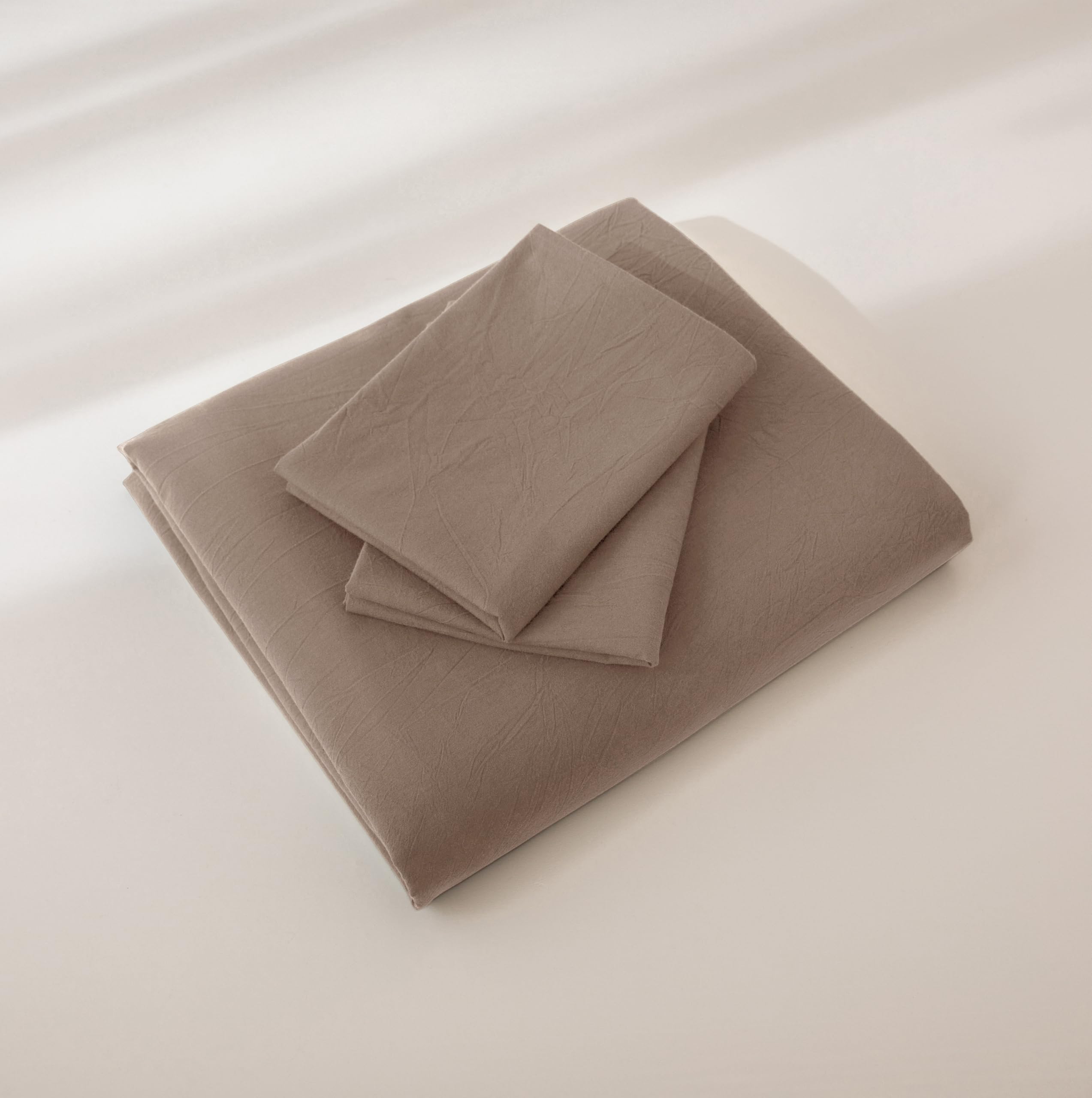 Set Copripiumino 100% Cotone Grigio 220x220 Cm E 2 Federe 45x75 Cm Nuvia M25141198