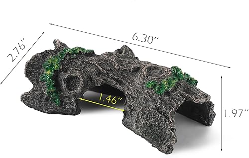 Miniatura 9 de Decoraciones de madera para acuario, troncos falsos de resina, decoración de terrario, escondite de acuario para cuevas de peces, tortugas pequeñas,