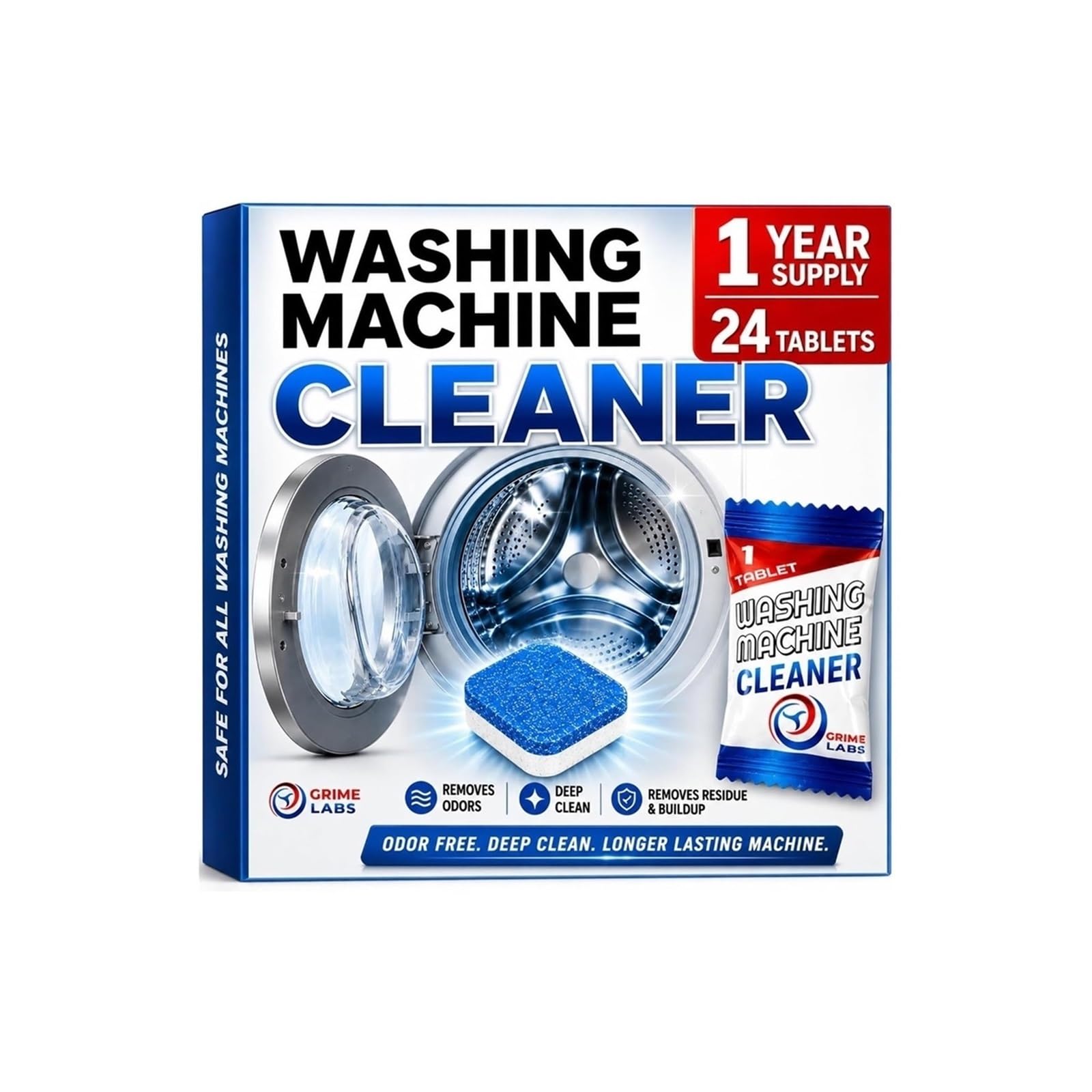 washing machine cleaner tablets Tiefenreinigendes Waschmaschinenreiniger-Tablet