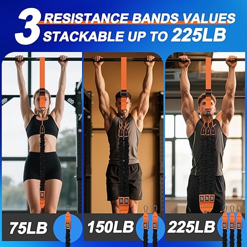 Miniatura 5 de Bandas de asistencia para dominadas, banda de resistencia resistente para barra de dominadas, bandas para asistencia de dominadas para entrenamiento