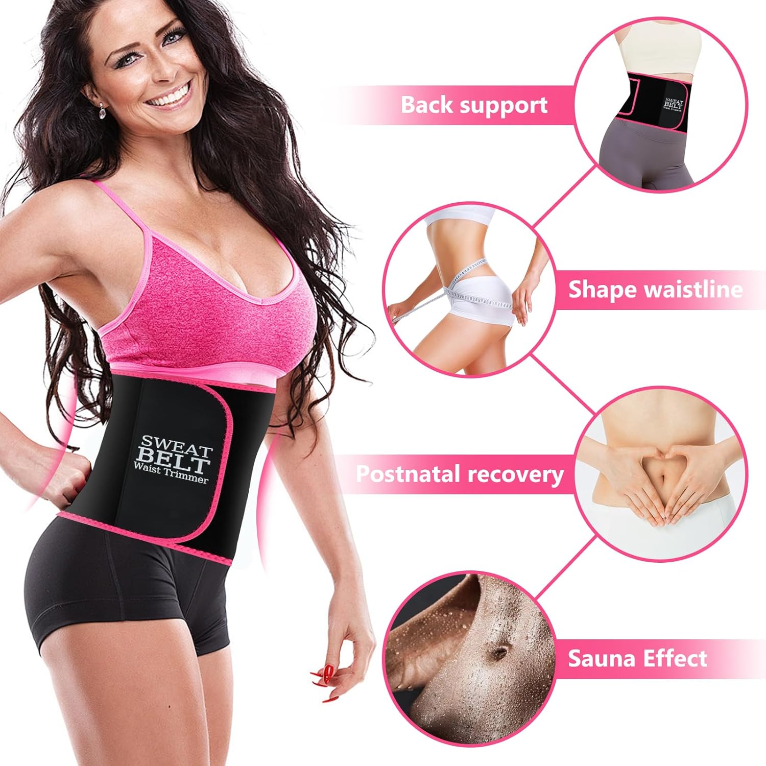 MORECOO Waist Trainer for Women/Men, Sculpt Touch Sweat Band for Stomach, Waist Trimmer for Women Workouts &Speed Belly Sweat - Image 7