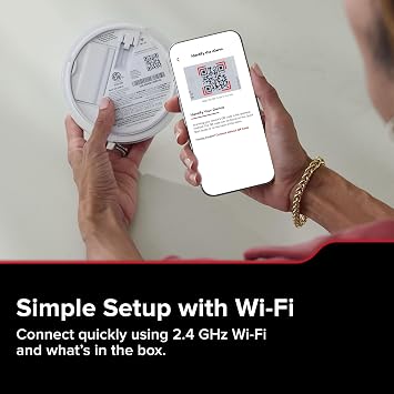 Kidde Hardwired Kidde App Enabled Smart Smoke Detector with AA Backup Battery, Interconnected Alarm
