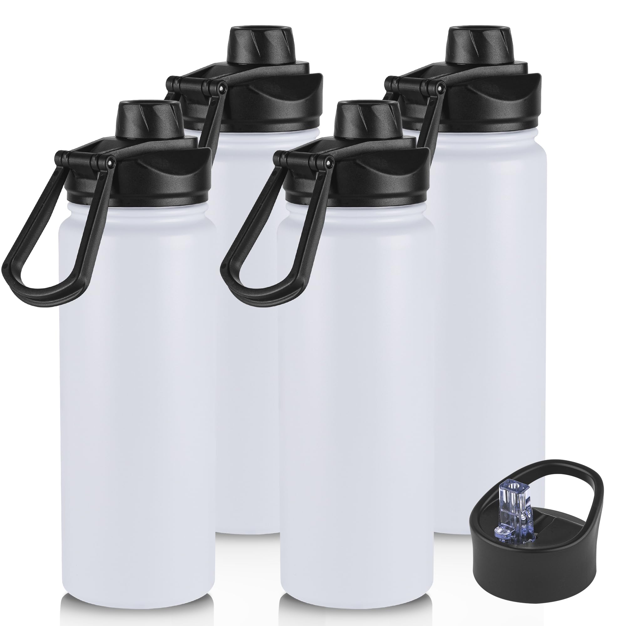 Amazon.com: 24oz Insulated Water Bottle with Straw Lid, Stainless
