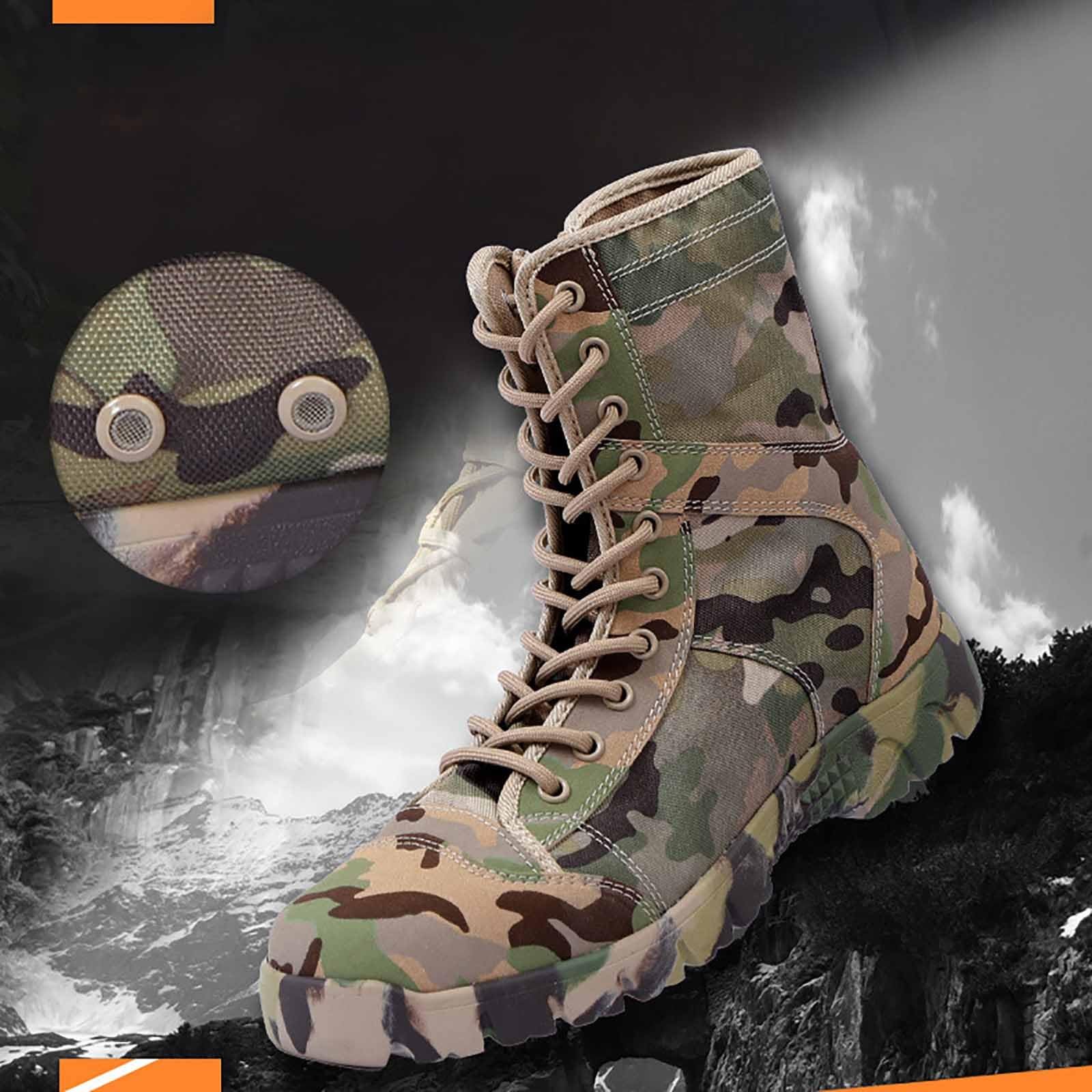 Stivali da lavoro tattici da uomo, Stivali da lavoro durevoli per esterni Stivali da deserto, Stivali da combattimento leggeri, Stivali da combattimento militari traspiranti, Stivali da lavoro militar