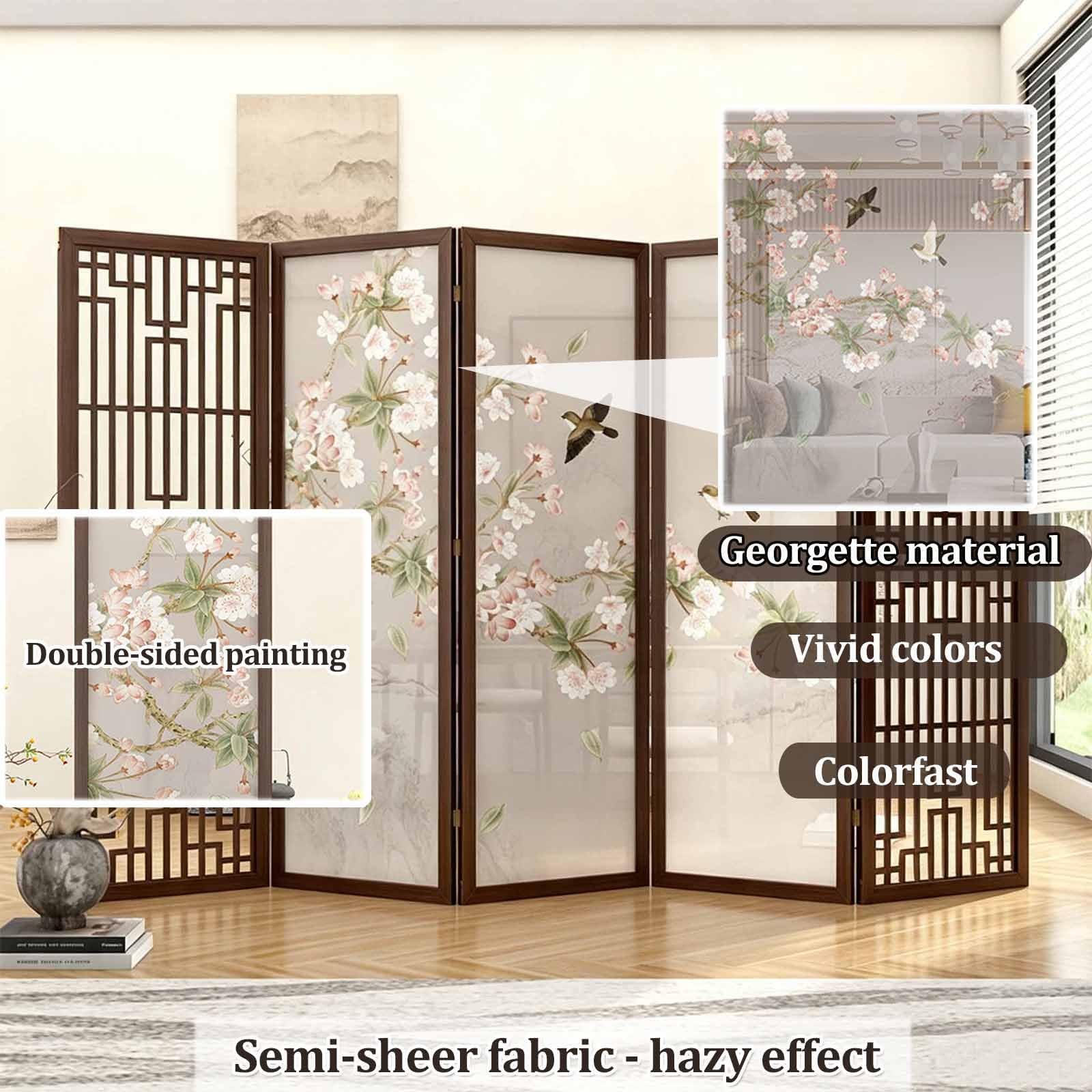 Paravent Pliable, séparateur de pièce en Bois Japonais