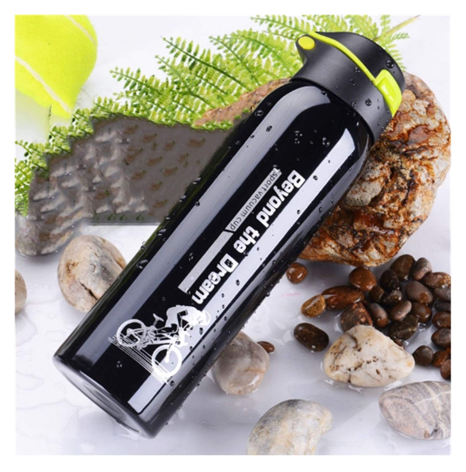 Borraccia per Bici da 500 ml Mountain Bike Equitazione Bollitore per Bicicletta Doppia Tazza Thermos in Acciaio Inossidabile Brocca per Tenere al Caldo Sport all'Aria Aperta