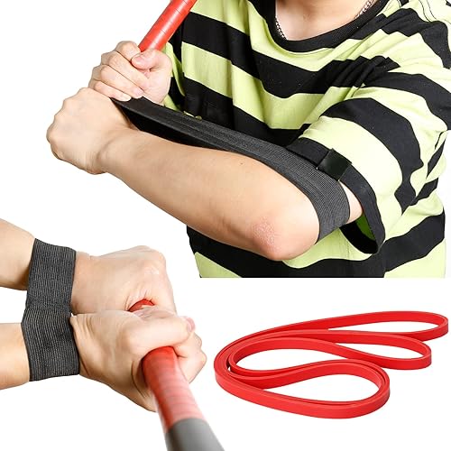GIURKUU Bandas de entrenamiento de swing de béisbol, ayudas de entrenamiento de béisbol para golpear, accesorios de béisbol perfectos para jugadores