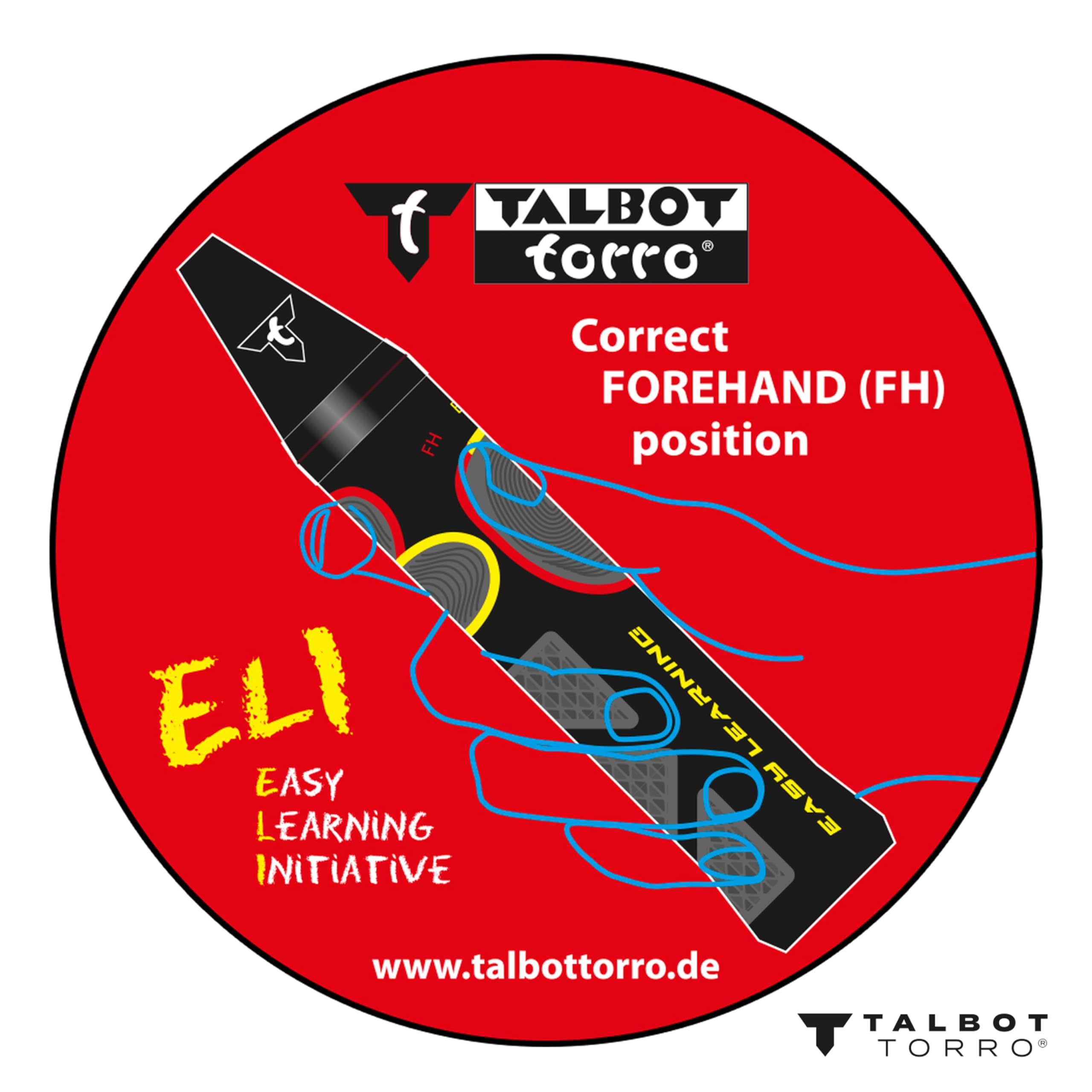 Talbot Torro Eli Teen Raqueta de Bádminton Junior 63 cm Empuñadura Ergonómica Cabezal Isométrico