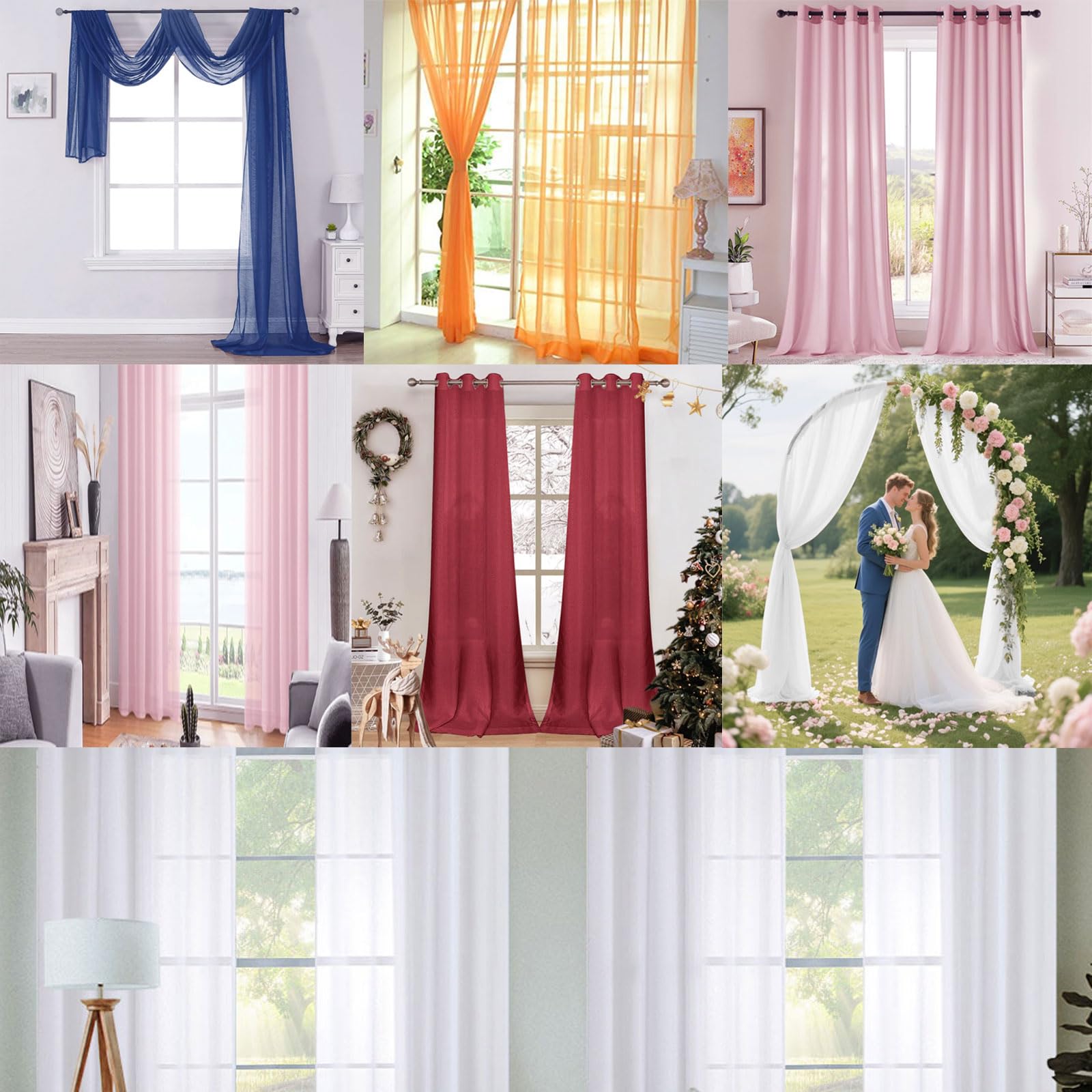 GUOJUN Gardinen Vorhänge mit Ösen 115 x 295 cm mit Ösen, Modern Und Langlebig Verdunklungsvorhänge, Gardine Transparent für Schlafzimmer Wohnzimmer, Weiß