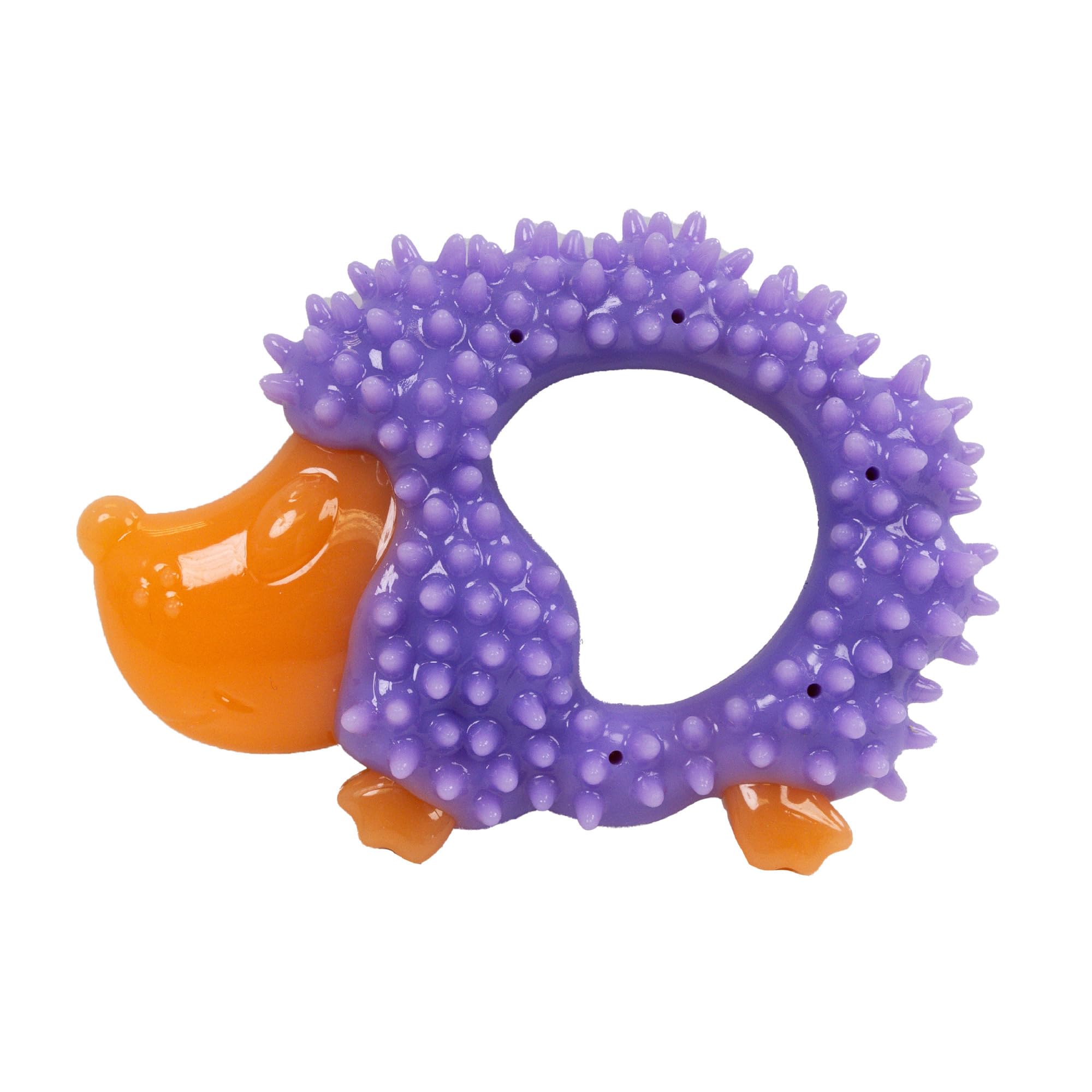 Cutie Chewies Hedgehog Dental Dog Chew Toy, Bounces & Floats, 5"