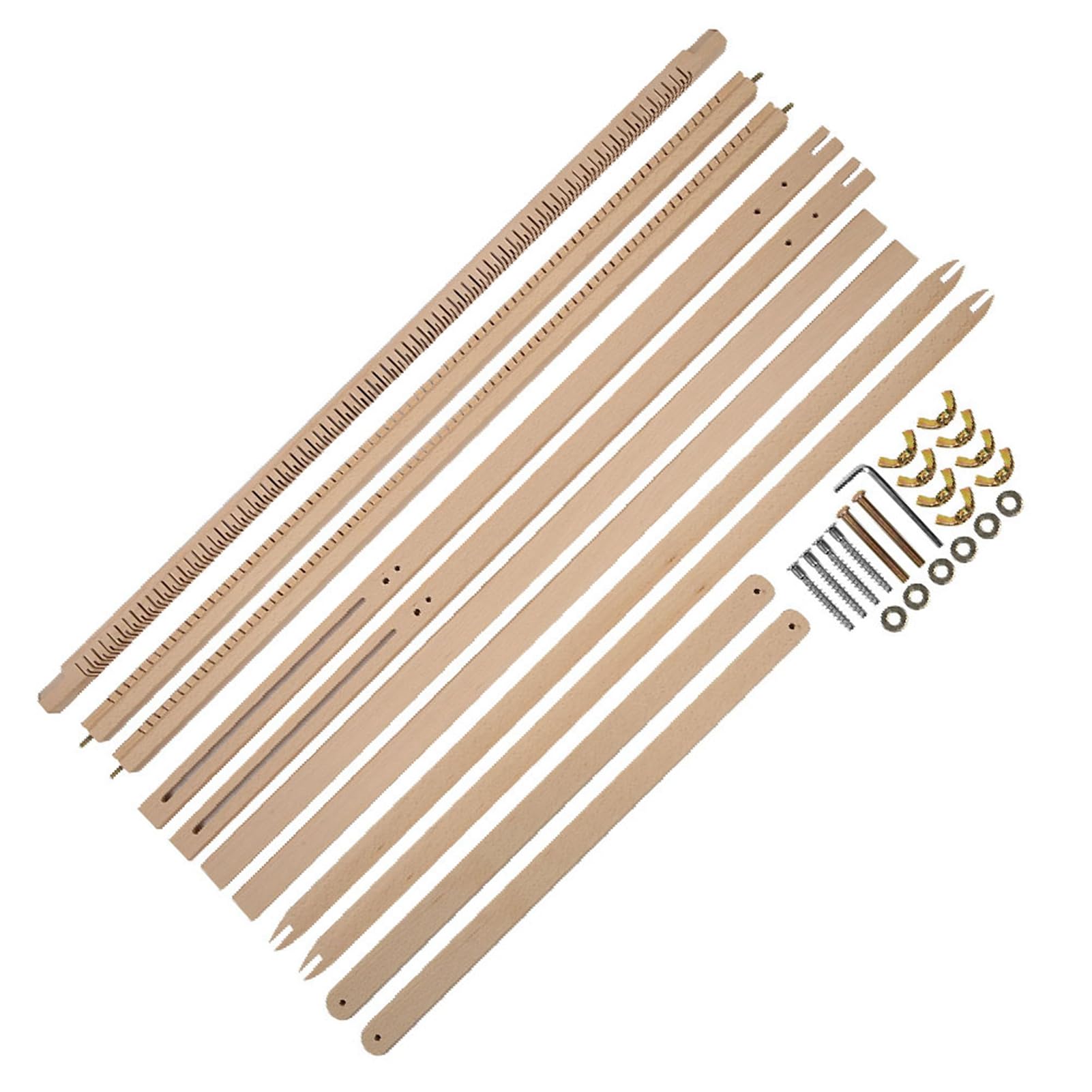 Holzstrickmaschine Handwebstuhl, Verstellbar 30,9 Zoll Breite 23,6 Bis 33,5 Zoll Höhe, Tapisserie-Schal-Strickwerkzeug für Erwachsene Anfänger