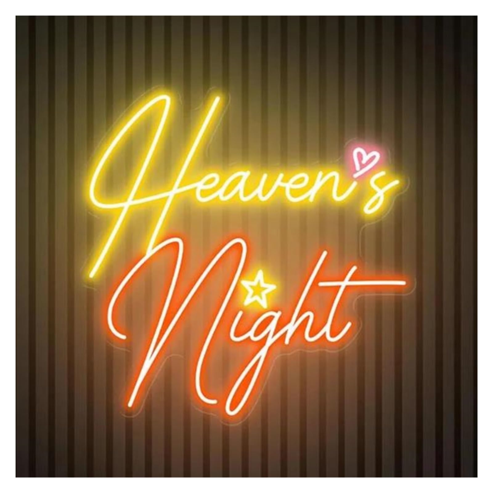 Lemst E Signs Lamp Usb Powered Heaven's Night Neon Sign Adjustabl Brightness Letter Neon Light For Gam Room Wall Decor 38Cmx40cm(E)