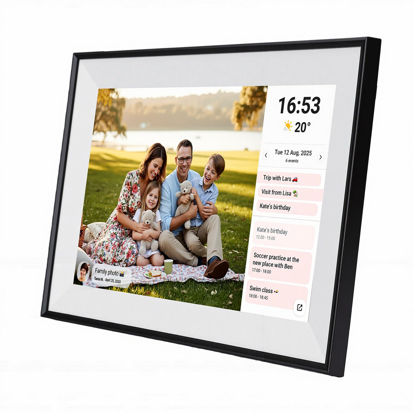 Agenda Familiare con Calendario Intelligente da 10,1", con Cornice Fotografica WiFi
