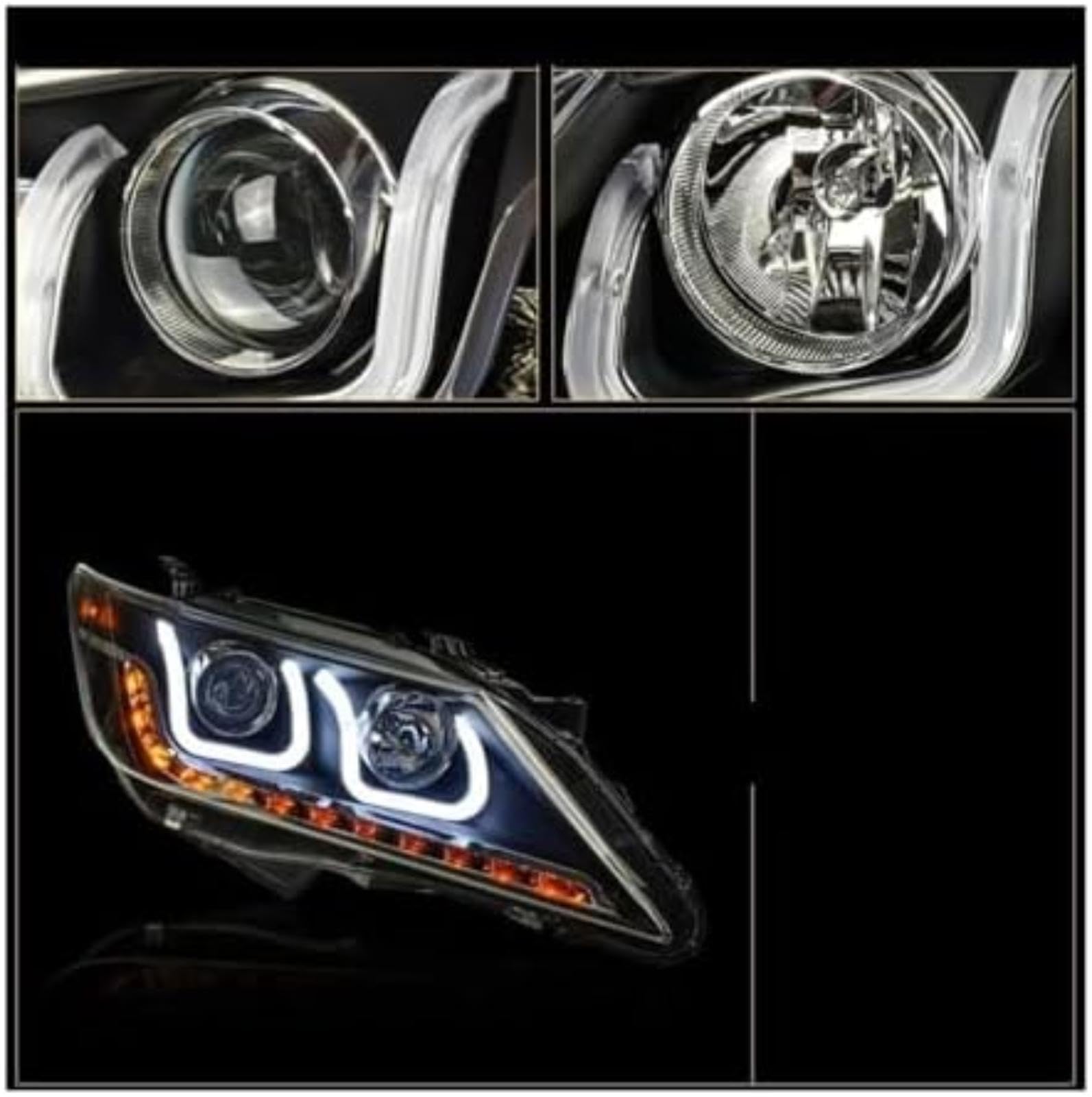 Dla TOYOTA, dla Camry V50 2012-2014 reflektor Car Styling Drl lampa czołowa Hid Bi Xenon przednie lampy reflektor włączony kierunkowskaz Lampka kontrolna lusterka bocznego Lampka