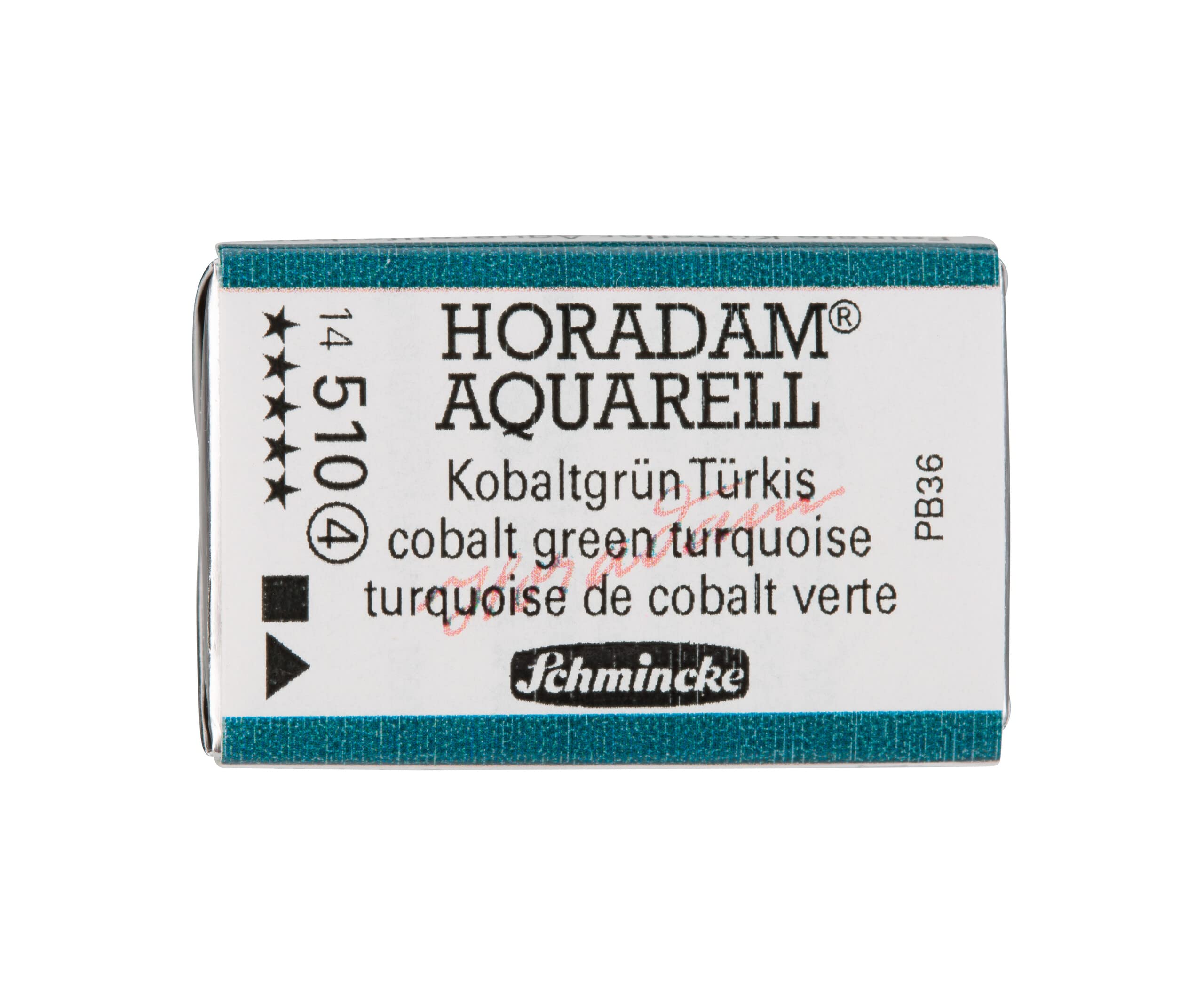 Schmincke - HORADAM® AQUARELL - finest artists' watercolours, 487 Cobalt blue light, 14 487 044, 1/2 pan — view 299