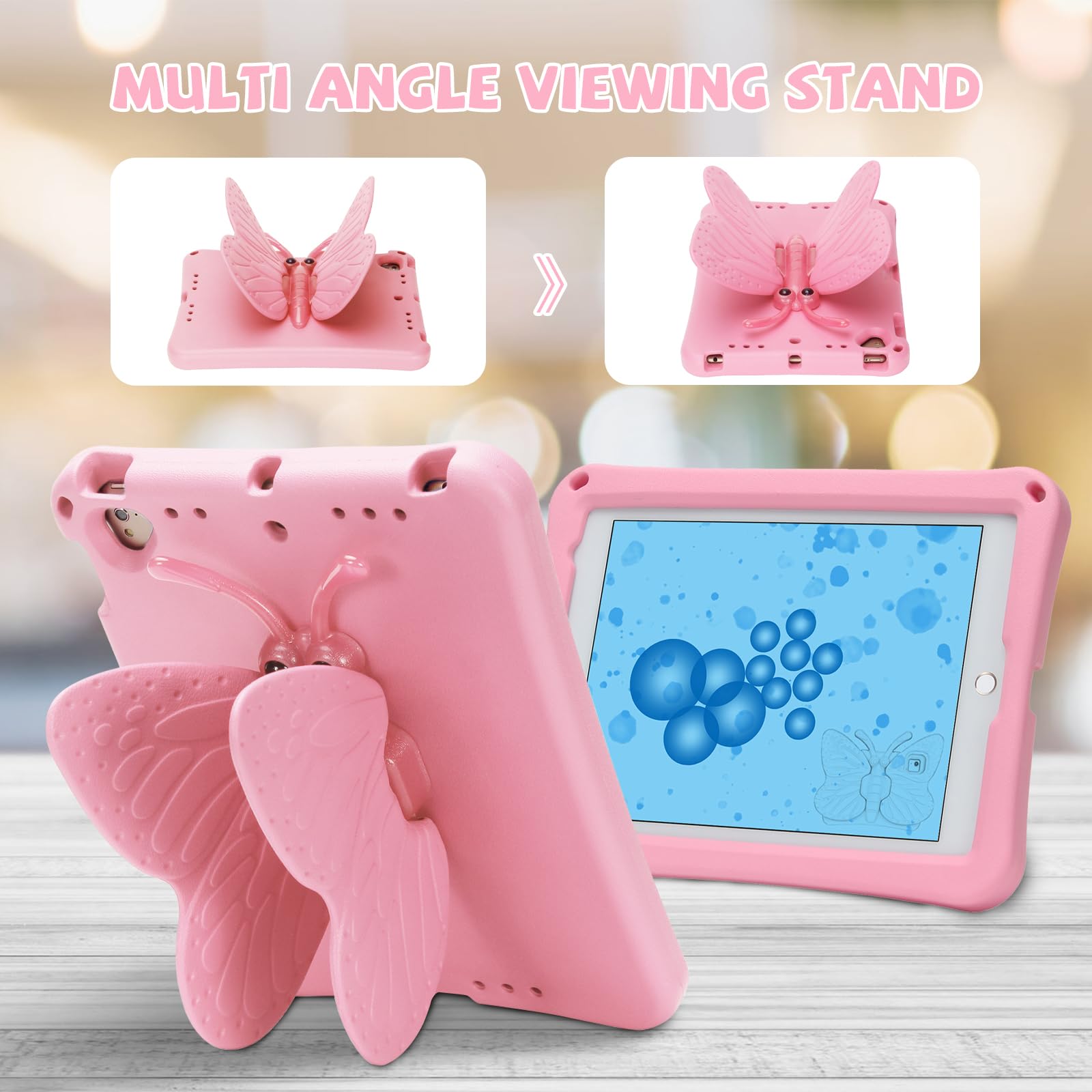 Custodia Butterfly Coolden Per IPad Pro 11 (2021/2020/2018) Con Cavalletto, Rainbow, Antishock - Foto 4