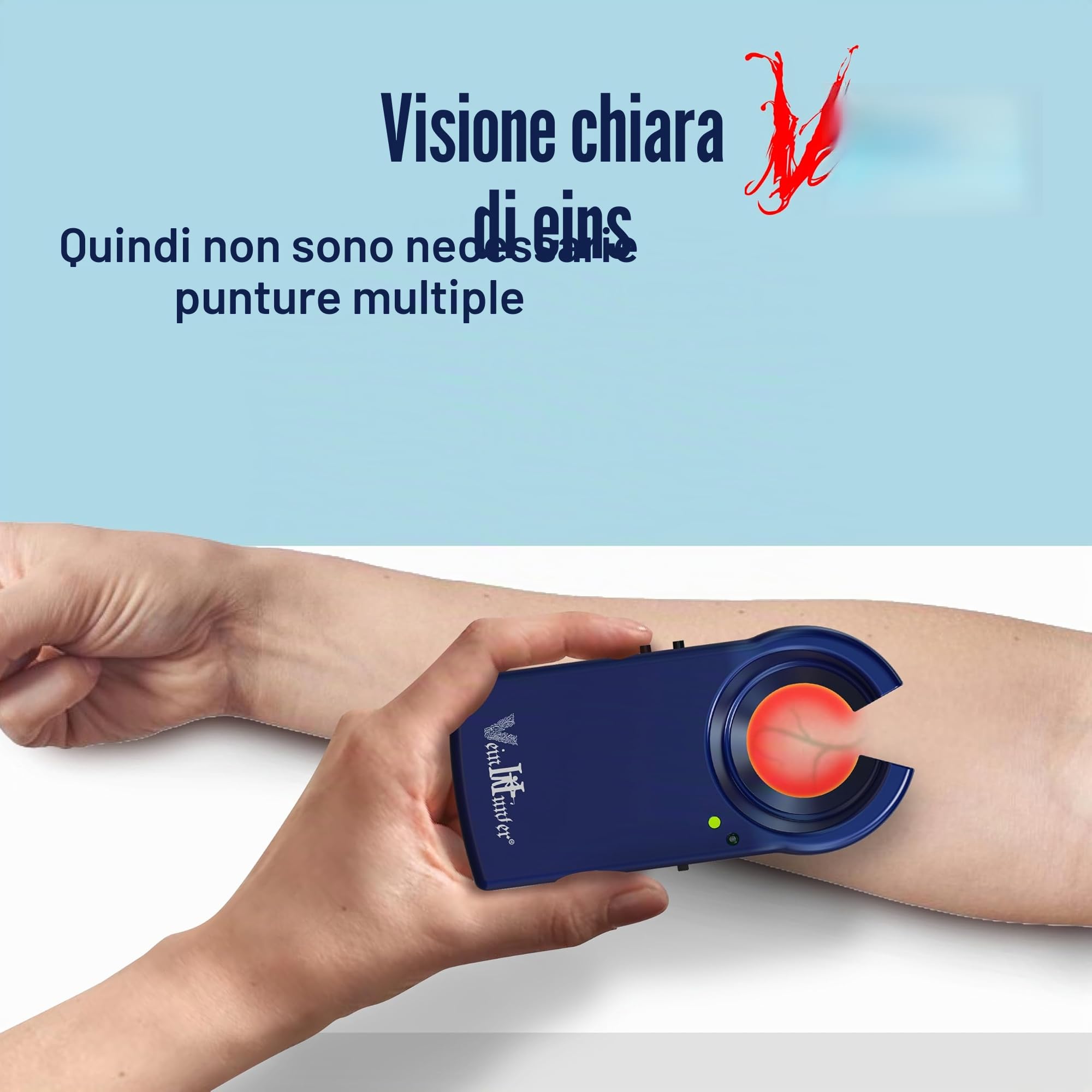 rilevatore di vene, rilevatore di vene, dispositivo per tutte le età (Powefull LED)