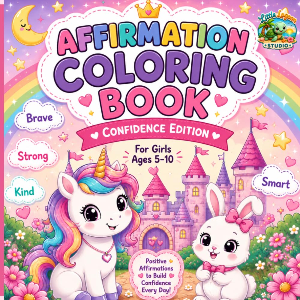 Affirmation Coloring book for Girls ages 5 to 10: Confidence Edition (Affirmation Series)