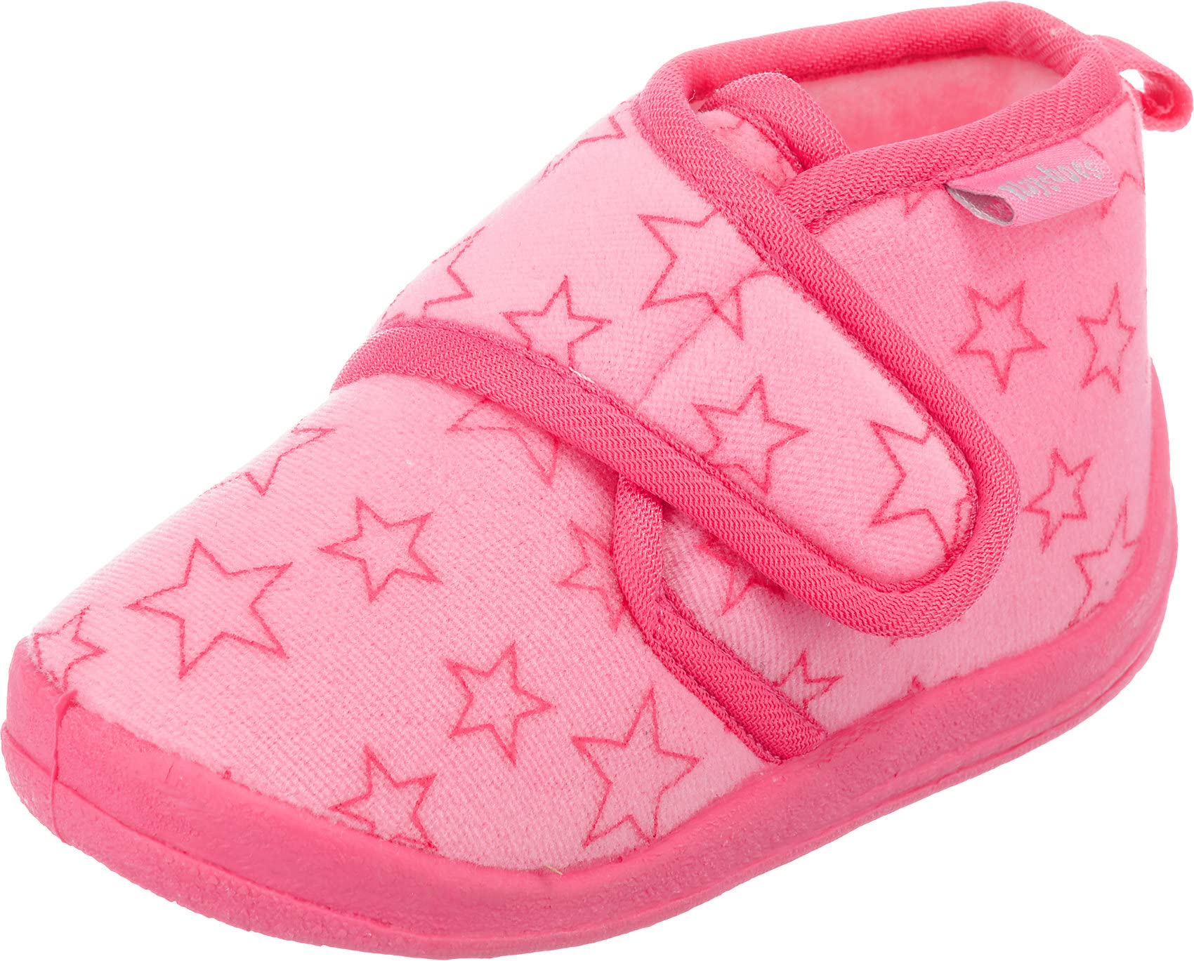 Playshoes GmbH Velcro Stars, Unisex Kids’ Low-Top Slippers, Pink (lightpink), 9 Child UK (26/27 EU)