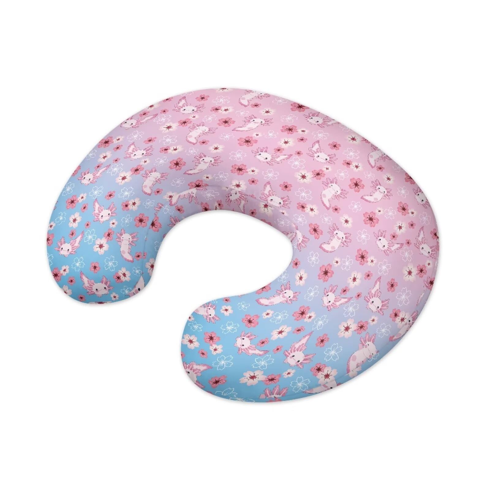 XXQGOMG Nursing Pillow Cover Bling Axolotl Breast Feeding Pillows for Babies Boys & Girls Soft Breathable Nursing Pillow Case U Shaped Nursing Pillow Slipcovers for Breastfeeding Mom