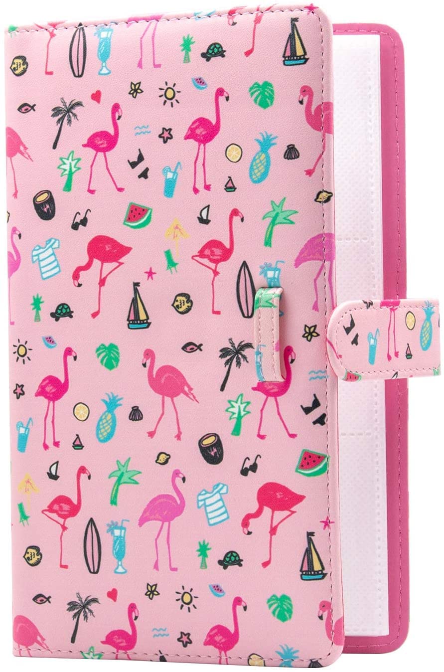 eWINNER Instax Mini Camera Photo Album Book for Instax PAL Mini 12 11 9 8 7s 8+ 25 26 50s 70 90 Mini LiPlay/Leica Sofort/Lomo/Instax SP 1/Polaroid PIC-300P/Z2300/LG PD 233/PD 239 (Pink Flamingo)