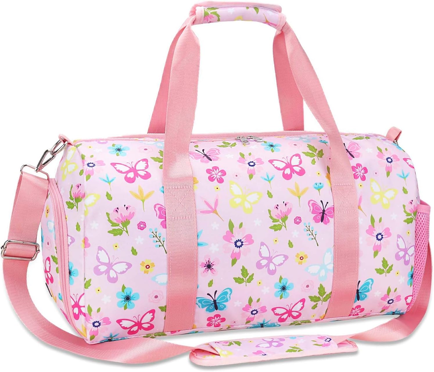Gym Travel Duffle Bag for Girls - Gymnastics Sports Dance Bag with Shoe Compartment & Wet Pocket Starry Sky Kids Travel Bag Teens Weekender Sleepover Carry On Bag