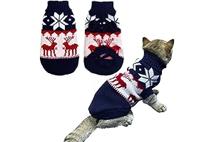 Vehomy Christmas Sweater for Cats