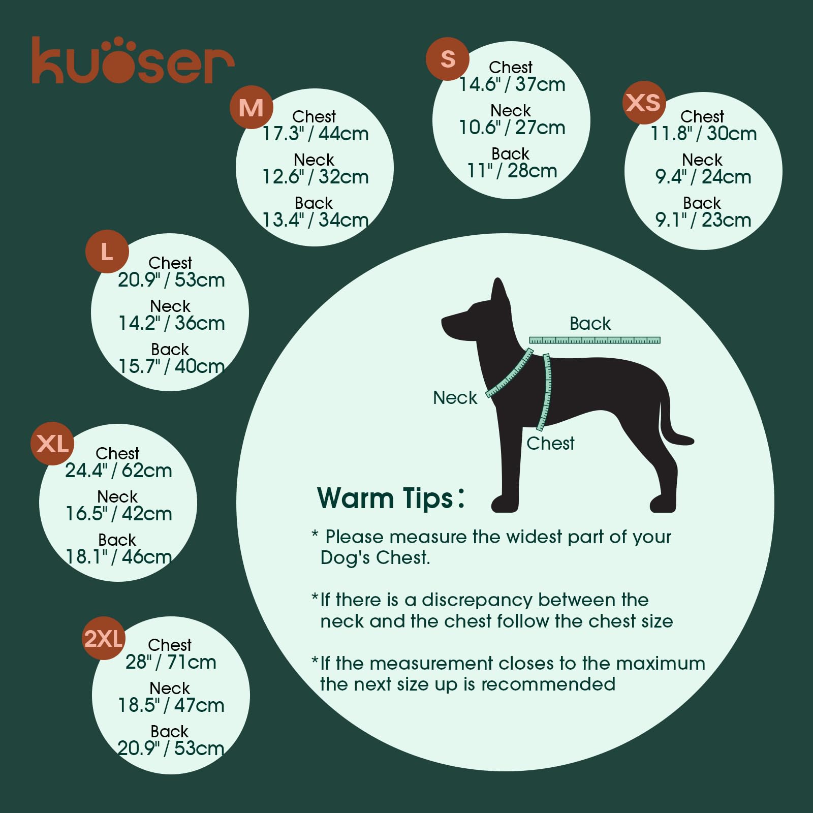 Kuoser M Dog Jumper with Turtleneck, Warm Knitted Sweater for Medium Dogs Soft Stretchy Winter Dog Clothes - Image 2