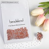 Vista 454 de Beadsland 1440 diamantes de imitación de cristal con parte trasera plana, gemas redondas, sombra dorada, SS20, 0.181-0.189 in