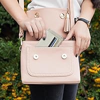 Vista 171 de Sodsay Estuche para tarjetas, cartera delgada con bolsillo frontal, para mujer, sujetatarjetas con llavero negro