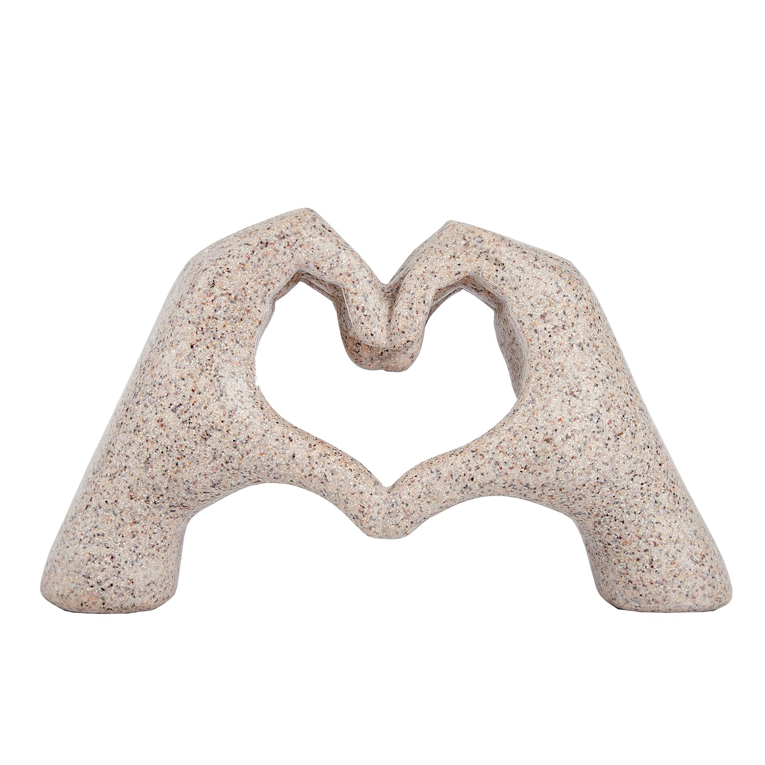 OTARTUGranite Heart Hands Sculpture Decoration, Modern Love Statue Finger, Abstract Hands Heart Art Home Wedding Decoration