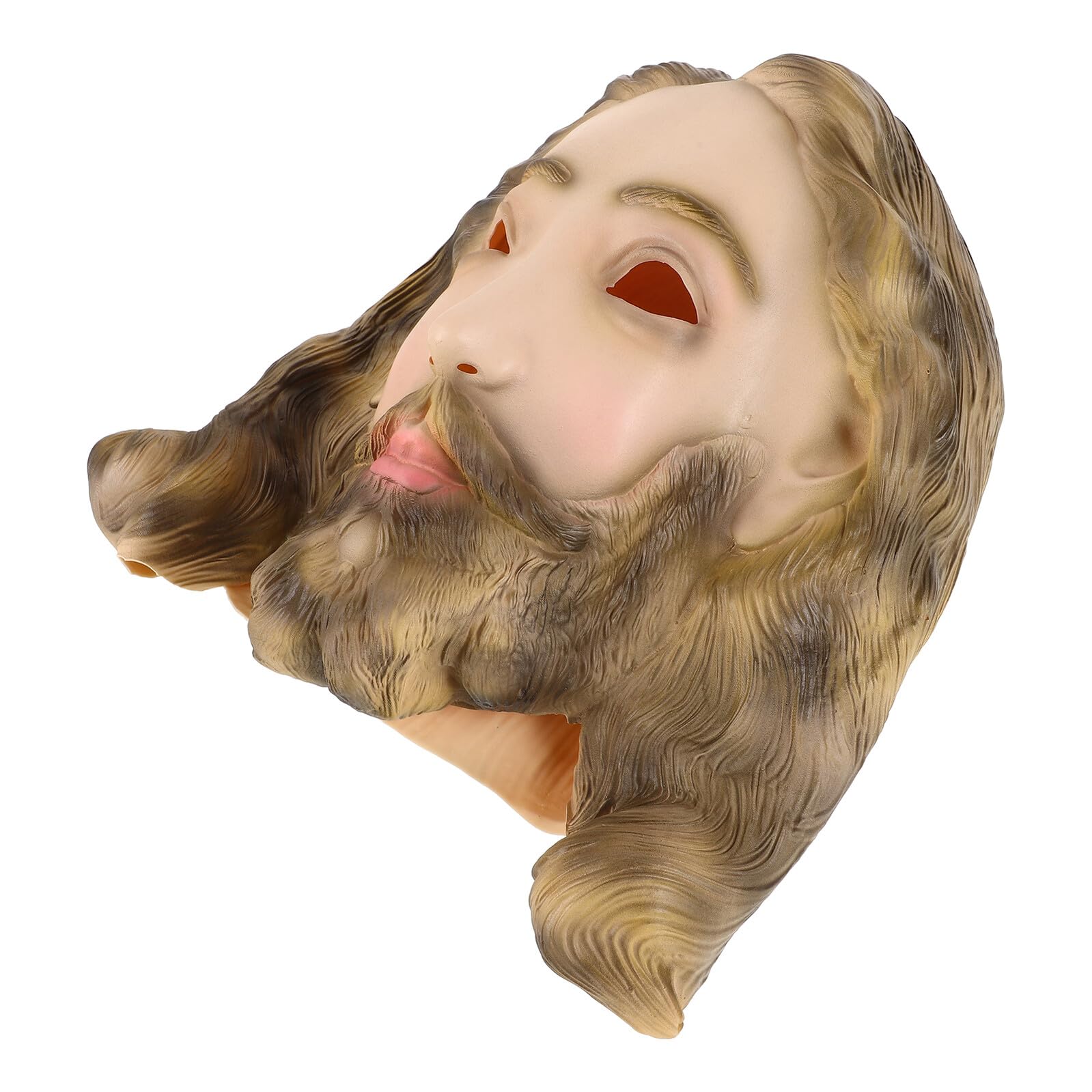 Gatuida Máscara de Jesús de Látex Transpirable Máscara Decorativa para Fiesta y Cosplay Antifaz Navideño para Fotos y Festivales Accesorio Ligero y Detallado para Actuaciones