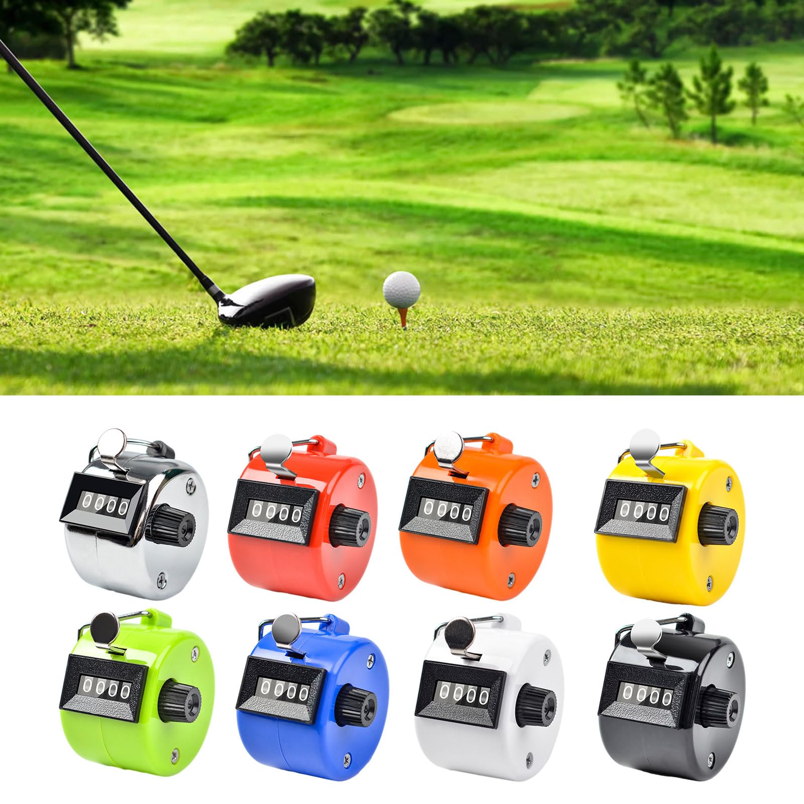 Hand Tally Counter 4-Digits Manual Clickers Mechanical Count to 9999 Hand Mechanical Counters Clickers Counter Set