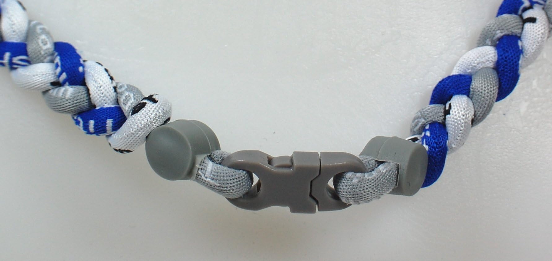 Sports Farm Custom Clasp Tornado NecklacesNEW! Youth Size White Royal Blue Gray (Gray Clasp)