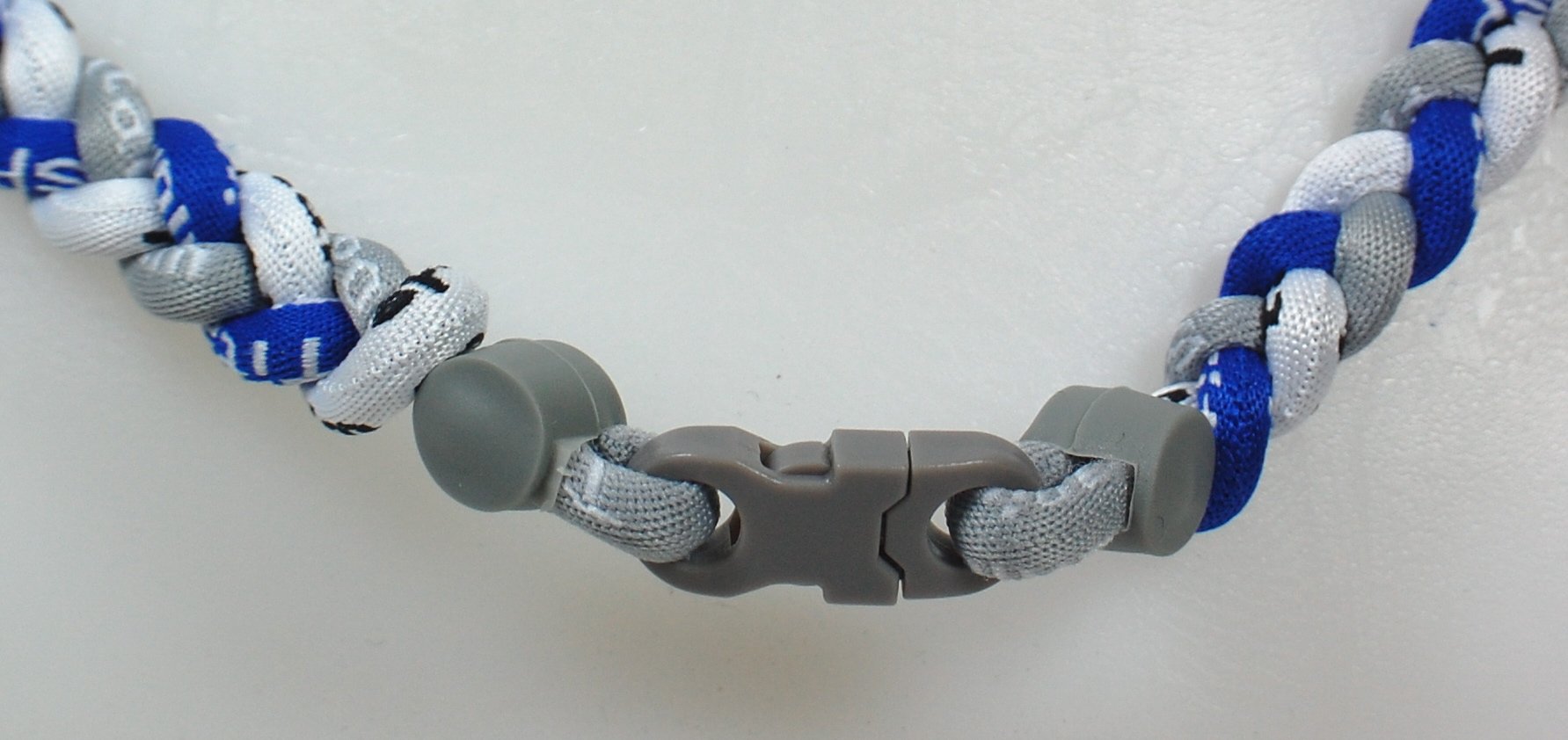 Sports Farm Custom Clasp Tornado NecklacesNEW! Youth Size White Royal Blue Gray (Gray Clasp)