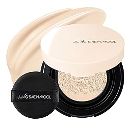JUNG SAEM MOOL [ Mini ] Essential Skin Nuder Cushion Mini 13W Fair Ivory 0.17 Fl Oz, Natural Radiant Finish Cushion Foundation with Buildable Coverage, Lightweight Texture, Korean Foundation Makeup