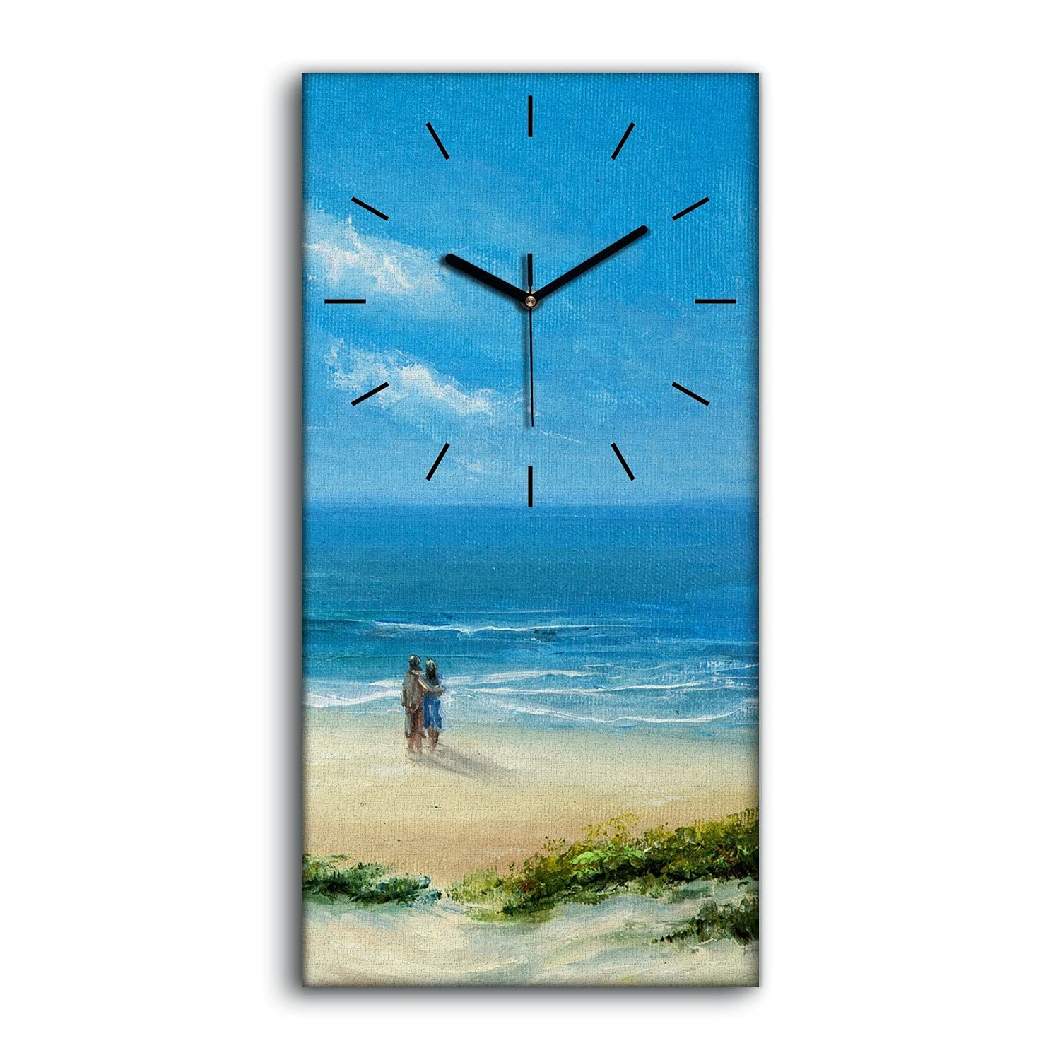 Horloge sur Toile Anti-Bruit Décoration Murale 30x60