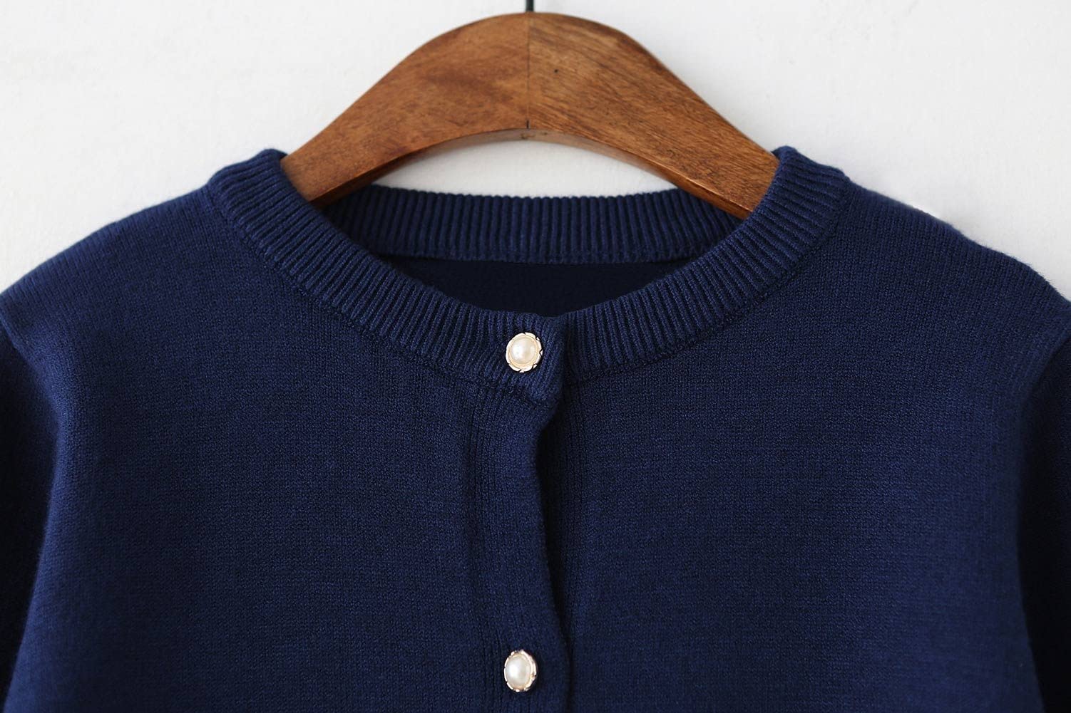 SMILING PINKER Fille Cardigan Enfants Chandail Tricot Manches Longues Boutons Nacrés Aotomne Hiver