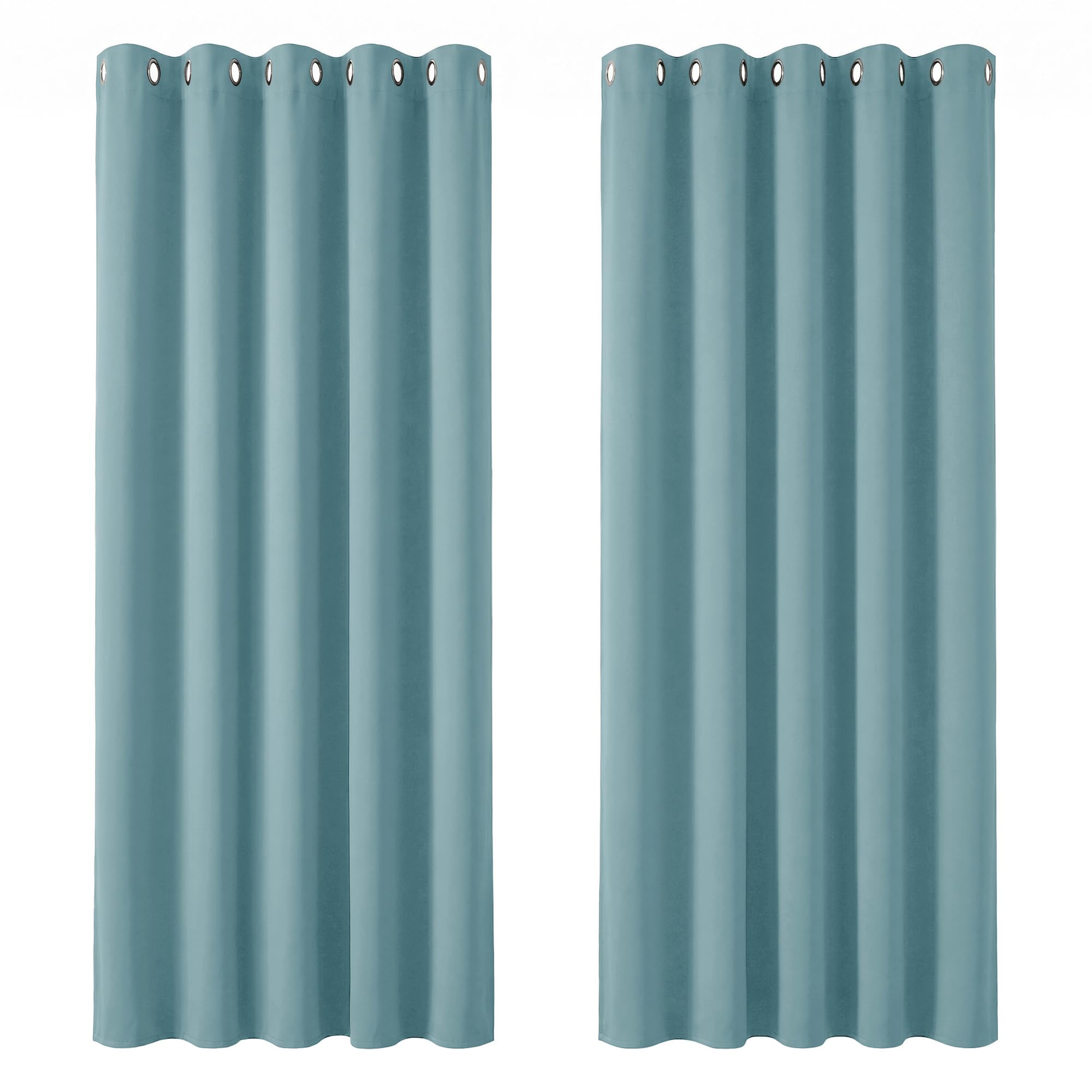 Deconovo Sky Blue Verduisterende Gordijn,168X229 Cm, 2 Stuks,Hemelsblauw