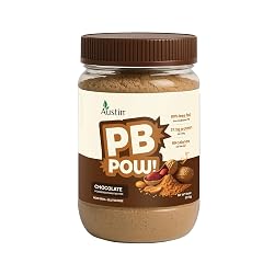 PBPow Chocolate Peanut Butter Powder | Peanuts, Rich Cocoa, Gluten Free, No GMO | 80% Less Fat | Healthy Snacking For Kids, After Gym, Breakfast| 85g Protein in 227g, Pack Of 1