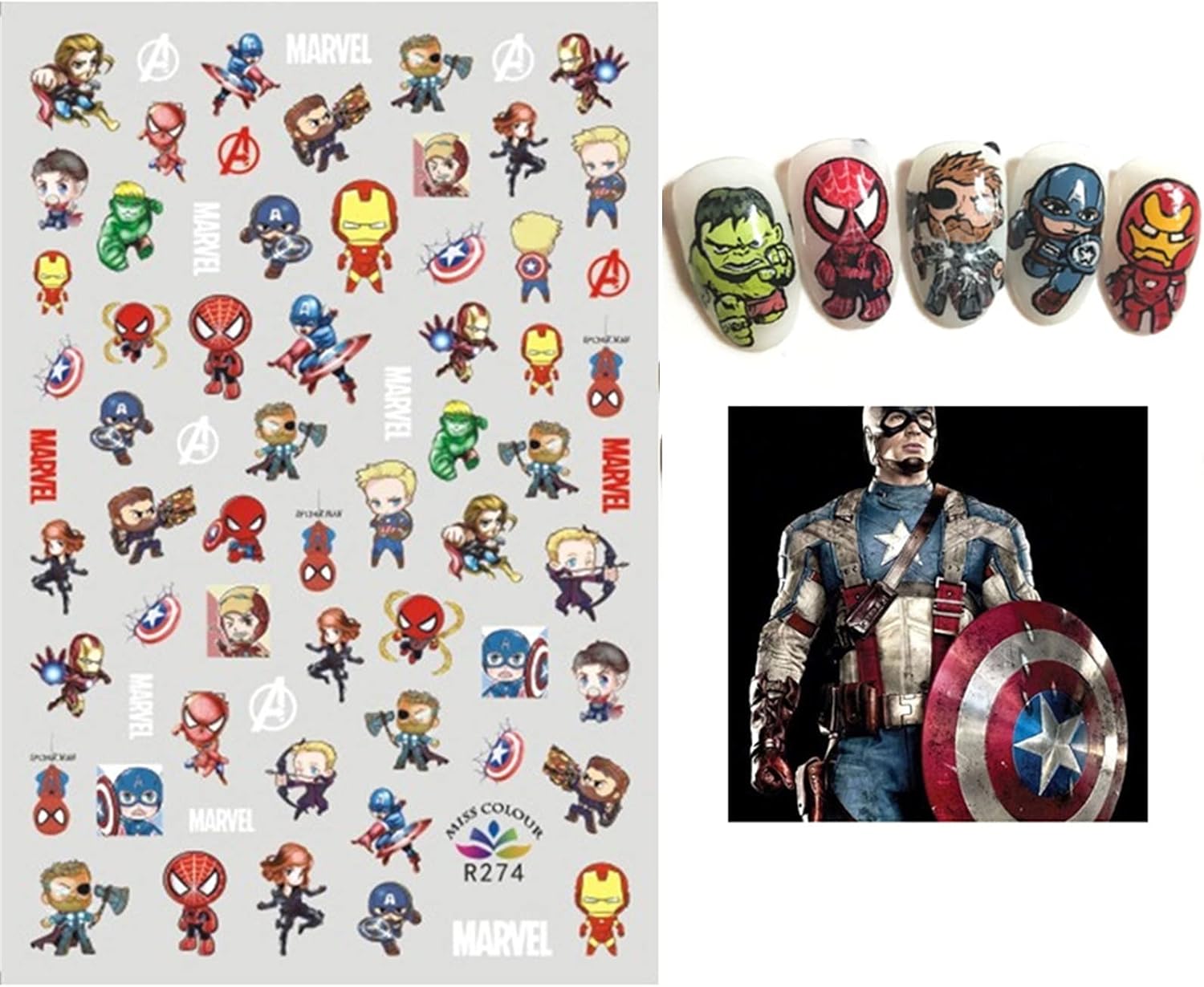 WZRY Nail Sticker, 8 Sheet Nail Sticker Nails Manicure Smile Face Back Glue Decals Nail Art Stickers (Color : 8 Sheet) : Beauty & Personal Care