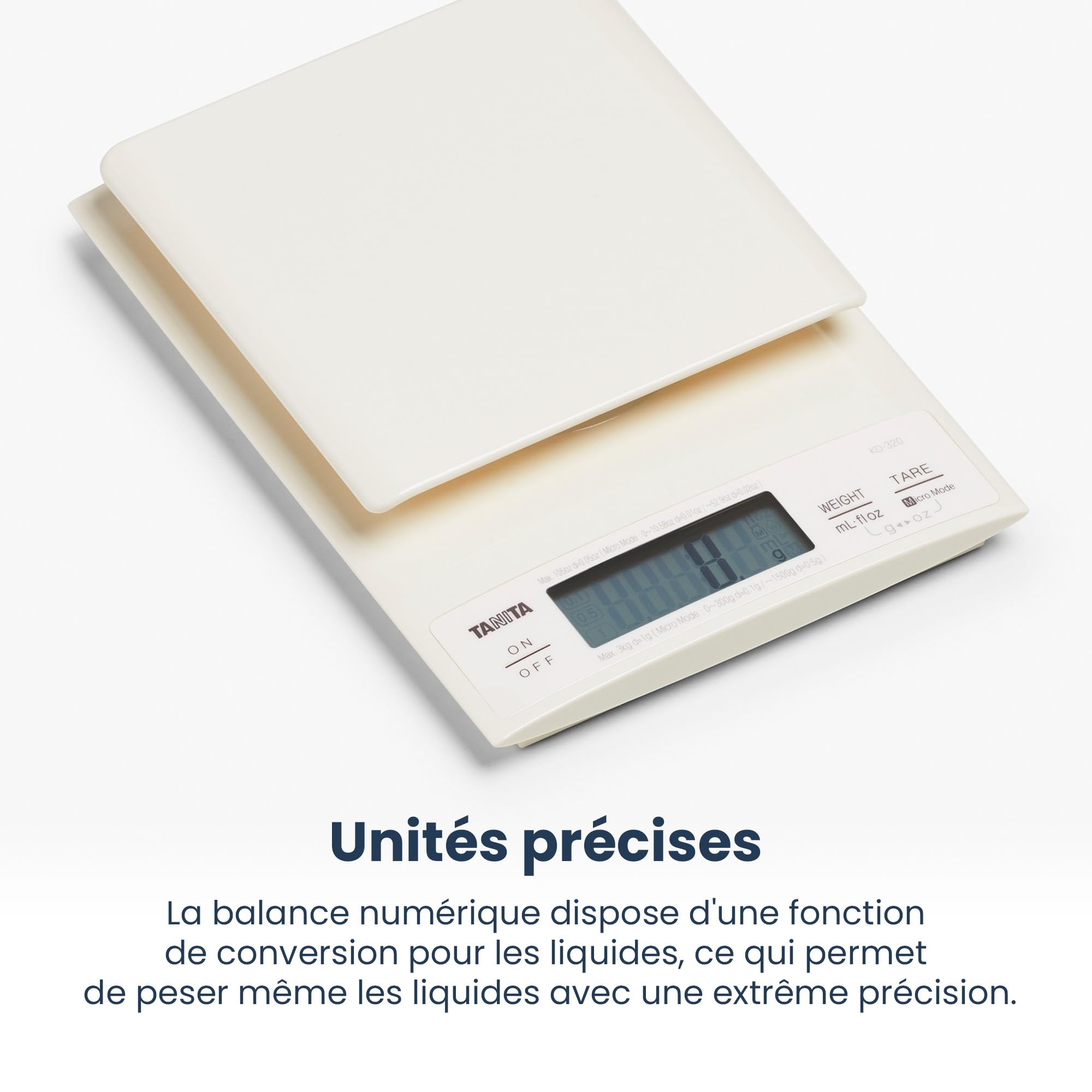 Tanita - KD-320 - Balance de Cuisine de Précision - Blanc